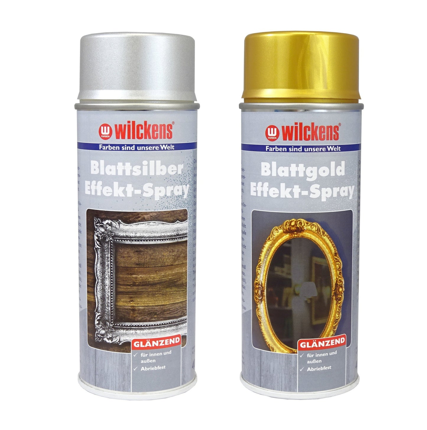 Wilckens Effekt Blattgold Blattsilber Gold Silber Spray 400ml Spraydose Lack