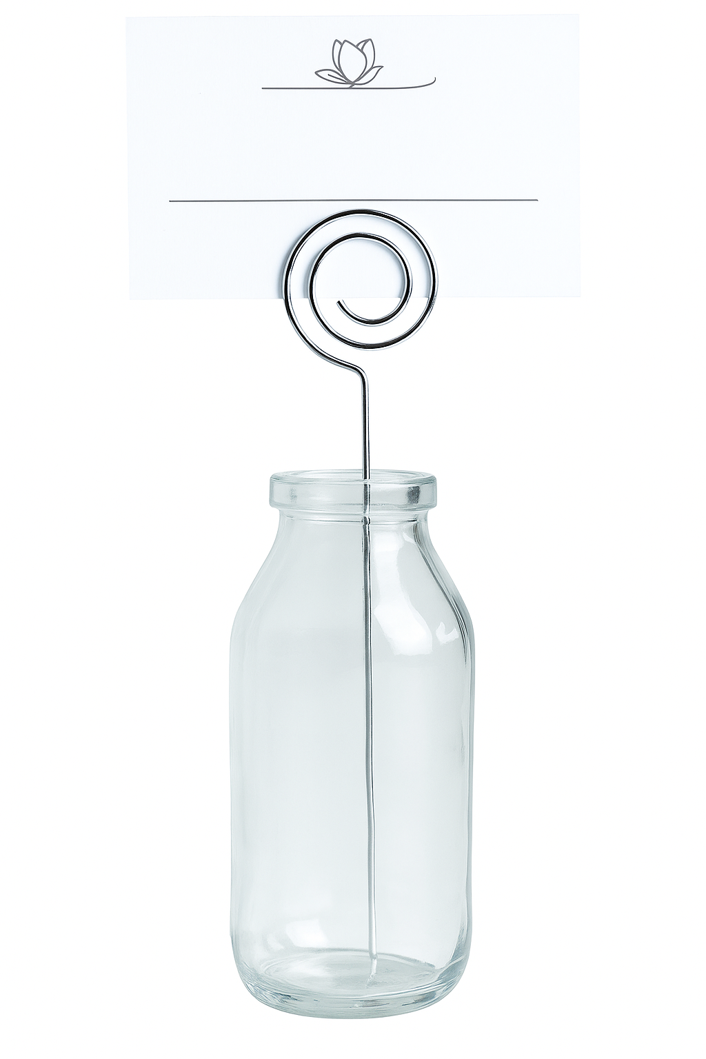 12x Glasflasche Platzkarte Kartenhalter Namensschild Tischkartenhalter Hochzeit