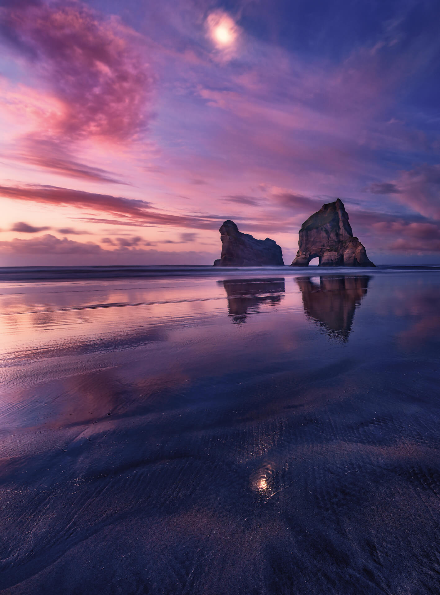 A.S. Création Vlies Fototapete Strand Bay At Sunset DD119080 Sonnenuntergang