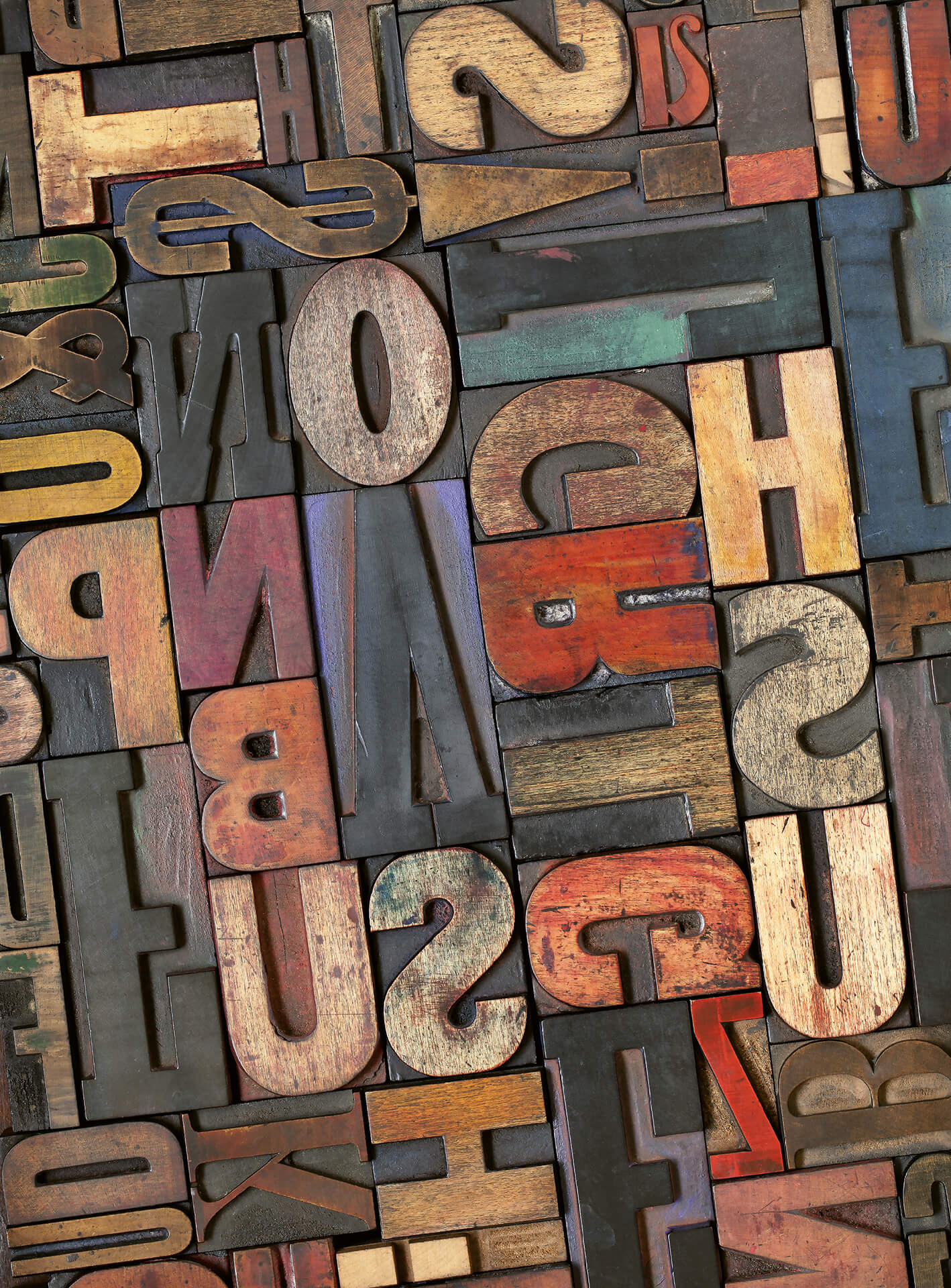 A.S. Création Vlies Fototapete Holz Bunt Vintage Letters DD119092 Designwalls