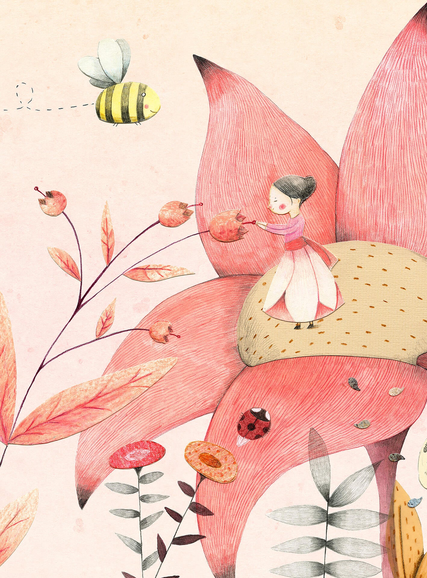 A.S. Création Vlies Fototapete Kinderzimmer Vliesfototapete Thumbelina DD119117