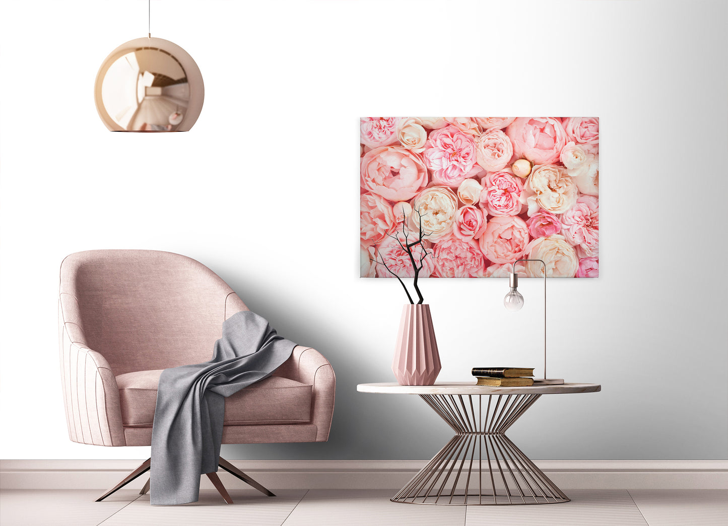 Rosen Leinwandbild Rosa 90x60 DD120257 Keilrahmenbild Blumen Wandbild Floral