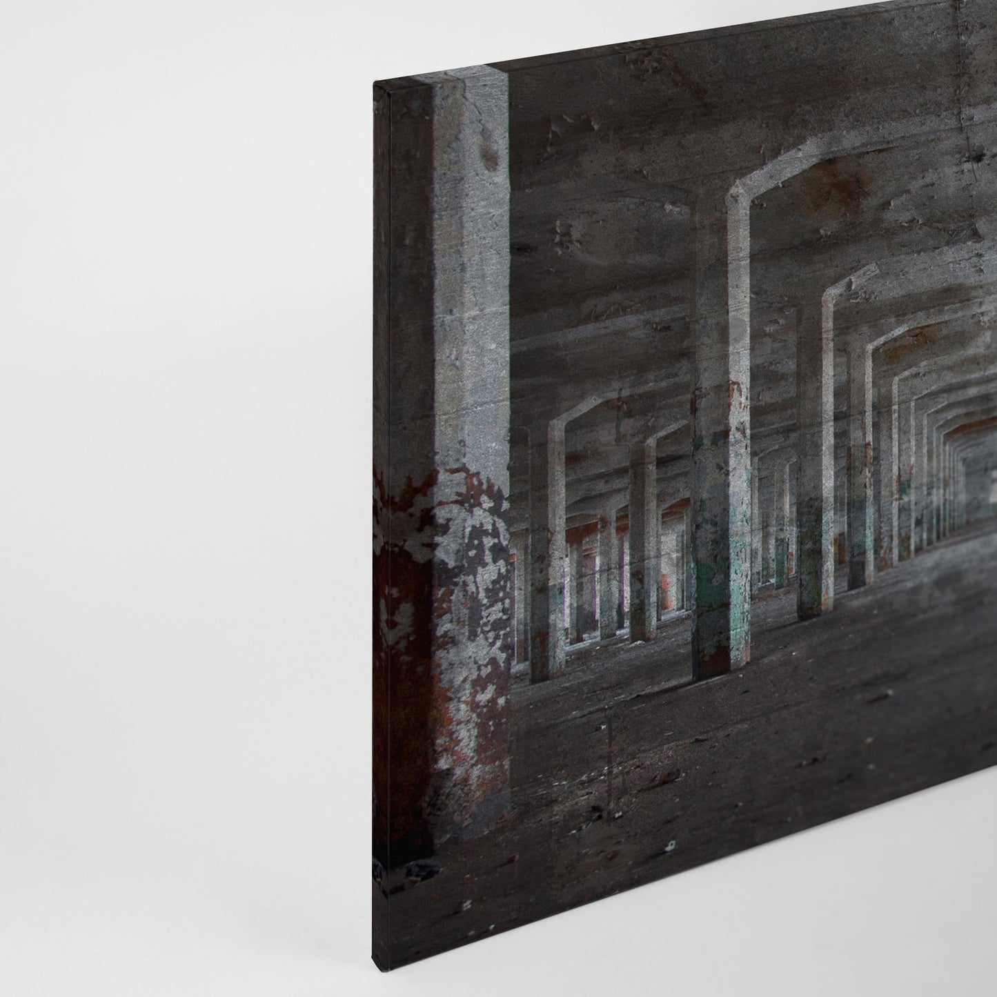 Leinwandbild Lagerhalle Grau 90x60 DD120274 Keilrahmenbild Wandbild Modern