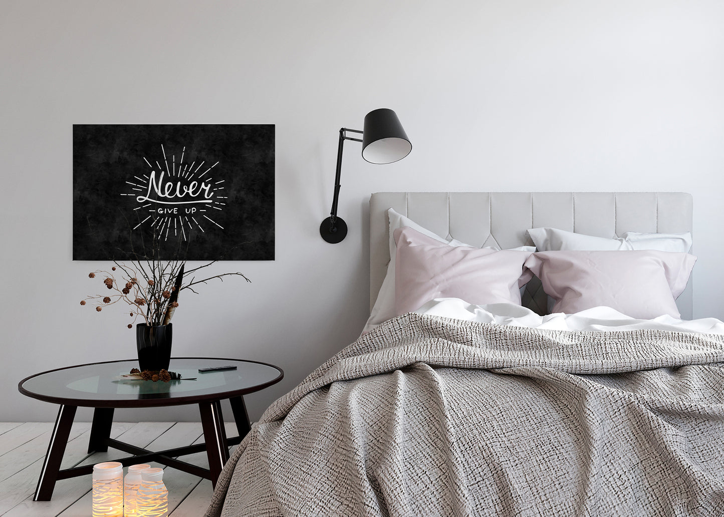 Zitate Leinwandbild Schwarz Weiß 90x60 DD120359 Keilrahmen Wandbild Leinwand