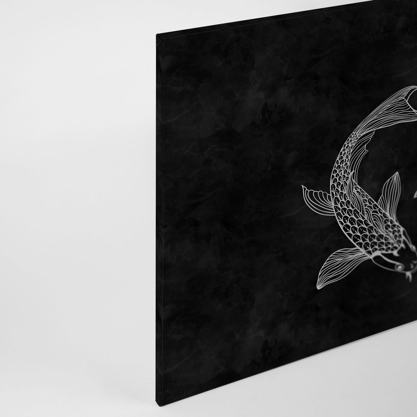 Yin & Yang Leinwandbild Schwarz Weiß 90x60 DD120361 Keilrahmenbild Wandbild