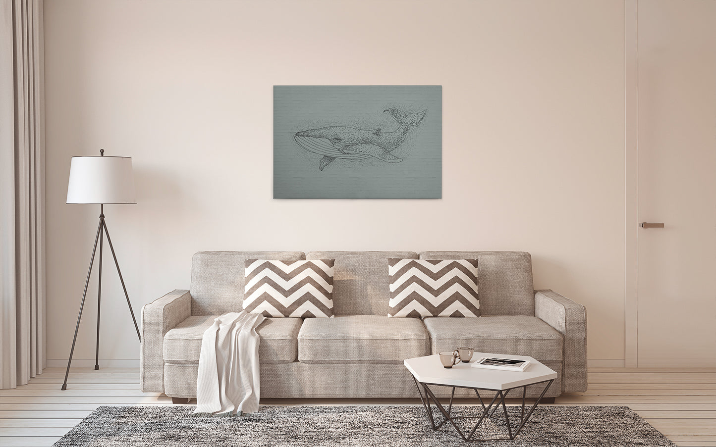 Wal Leinwandbild Grau Schwarz 90x60 DD120381 Keilrahmenbild Wandbild Leinwand