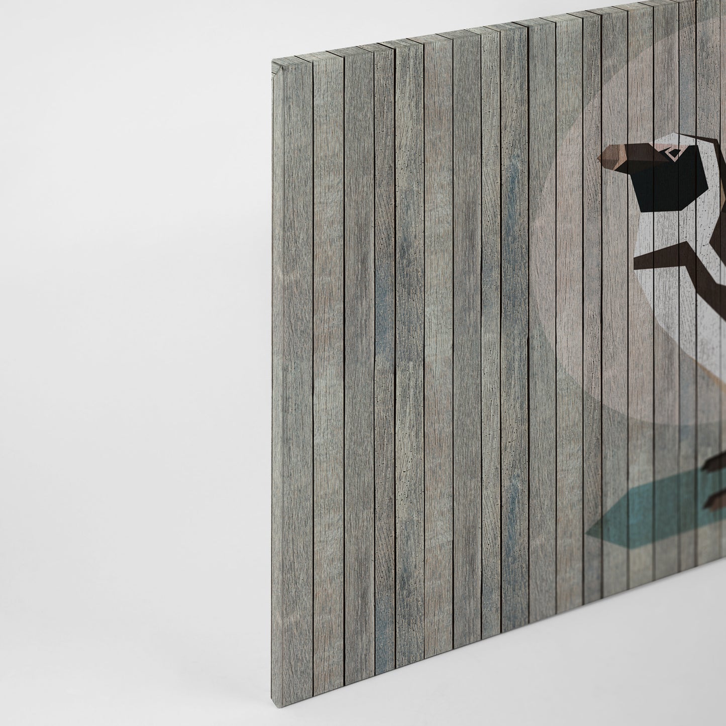Pinguin Leinwandbild Grau Schwarz Weiß 90x60 DD120429 Keilrahmen Wandbild