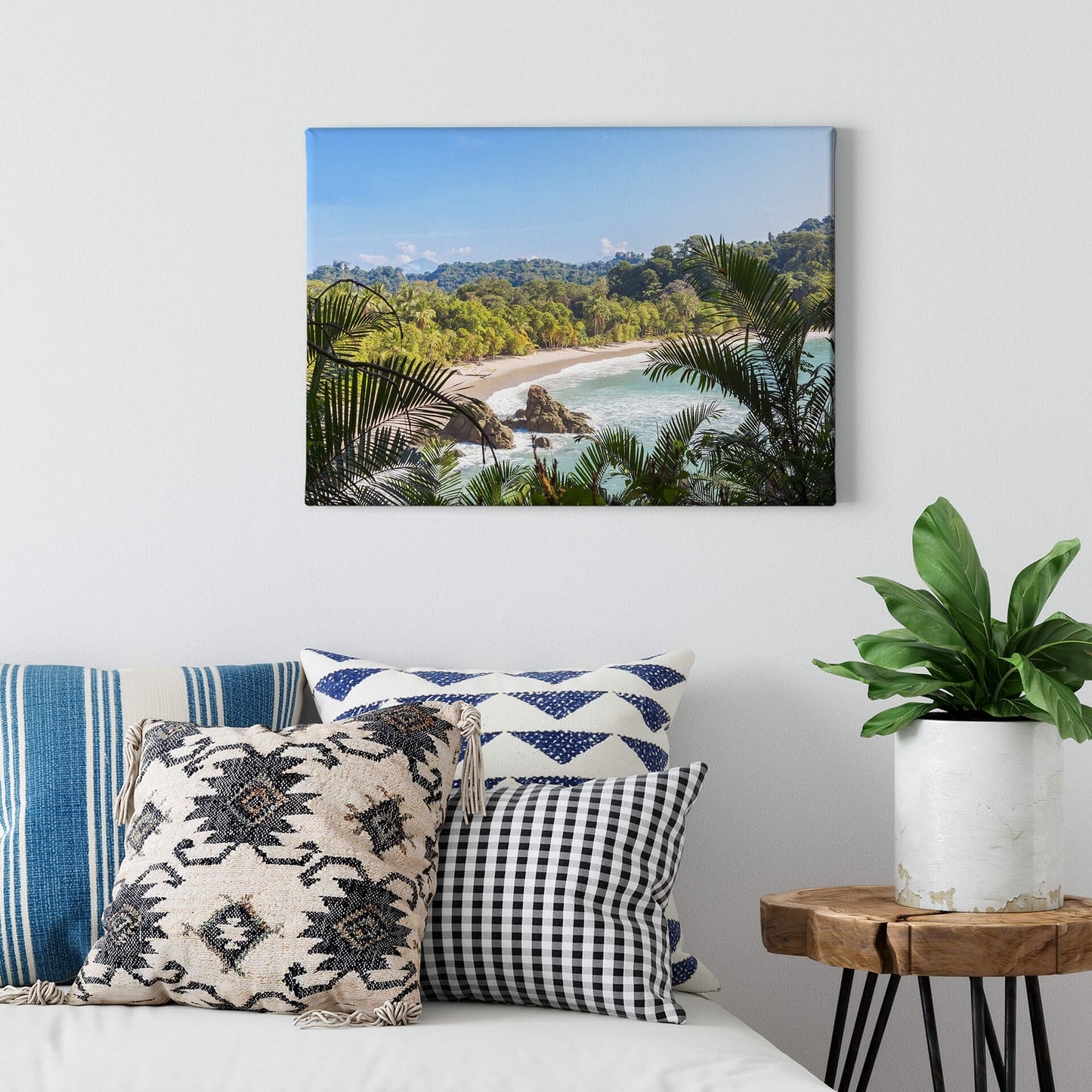Leinwandbild Meer Strand Blau Grün 70x50 DD123032 Keilrahmen Wandbild Leinwand