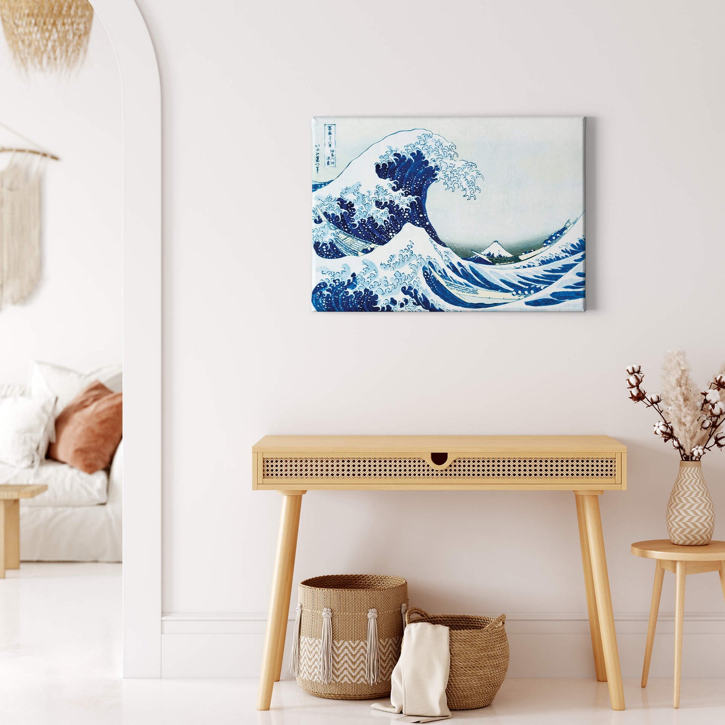 Meer Leinwandbild Kunst Blau Weiß 70x50 DD123062 Keilrahmen Wandbild Leinwand