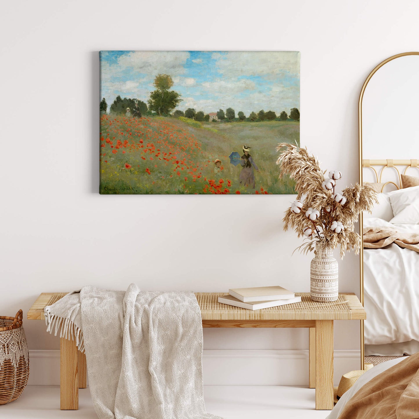 Leinwandbild Kunst Landschaft Blau Grün 70x50 DD123065 Keilrahmenbild Wandbild
