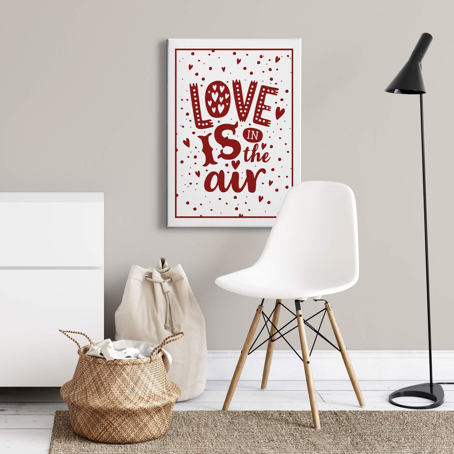 Zitate Leinwandbild Weiß Rot 50x70 DD123147 Keilrahmen Wandbild Leinwand