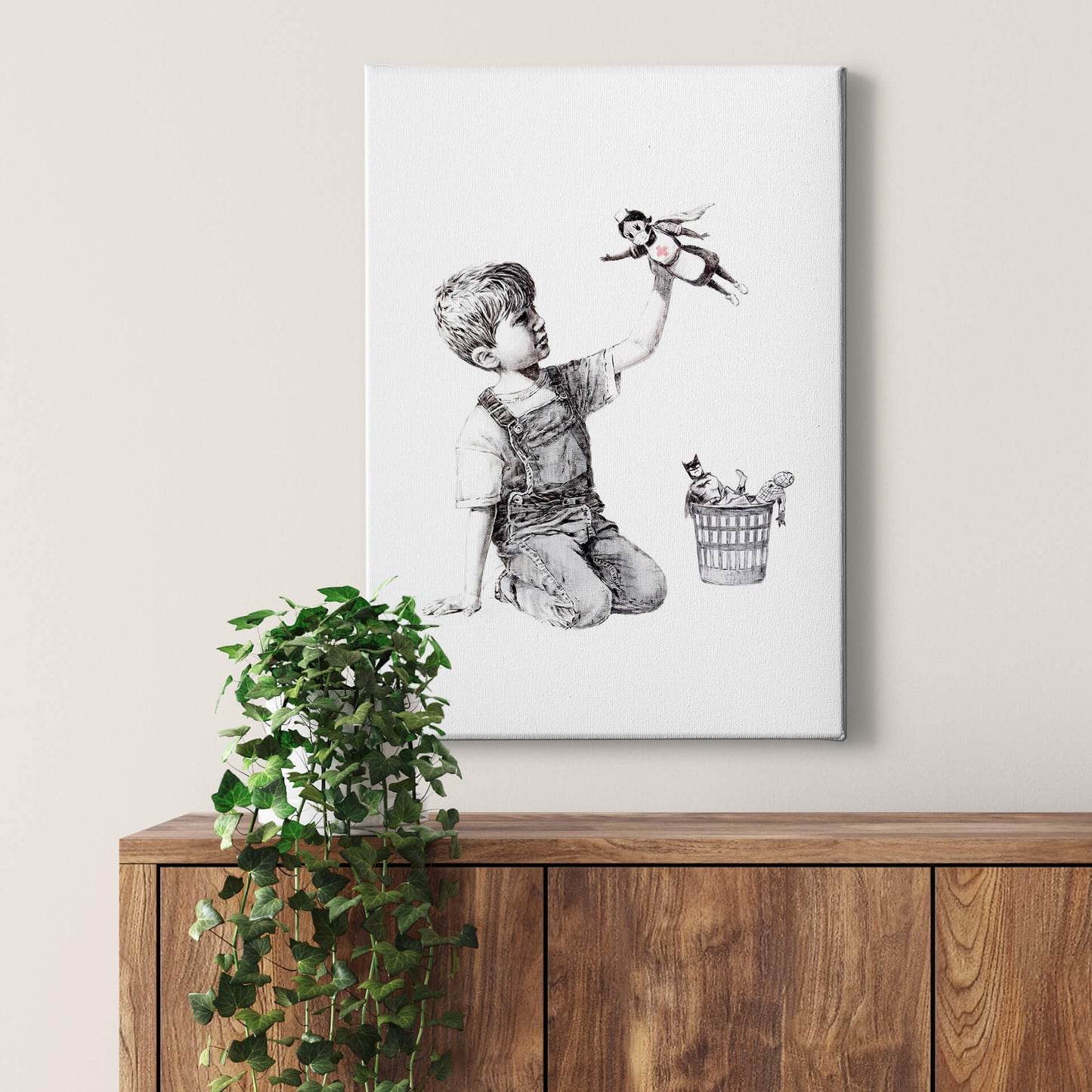 Kunst Leinwandbild Schwarz Weiß 50x70 DD123169 Wandbild Leinwand Keilrahmenbild