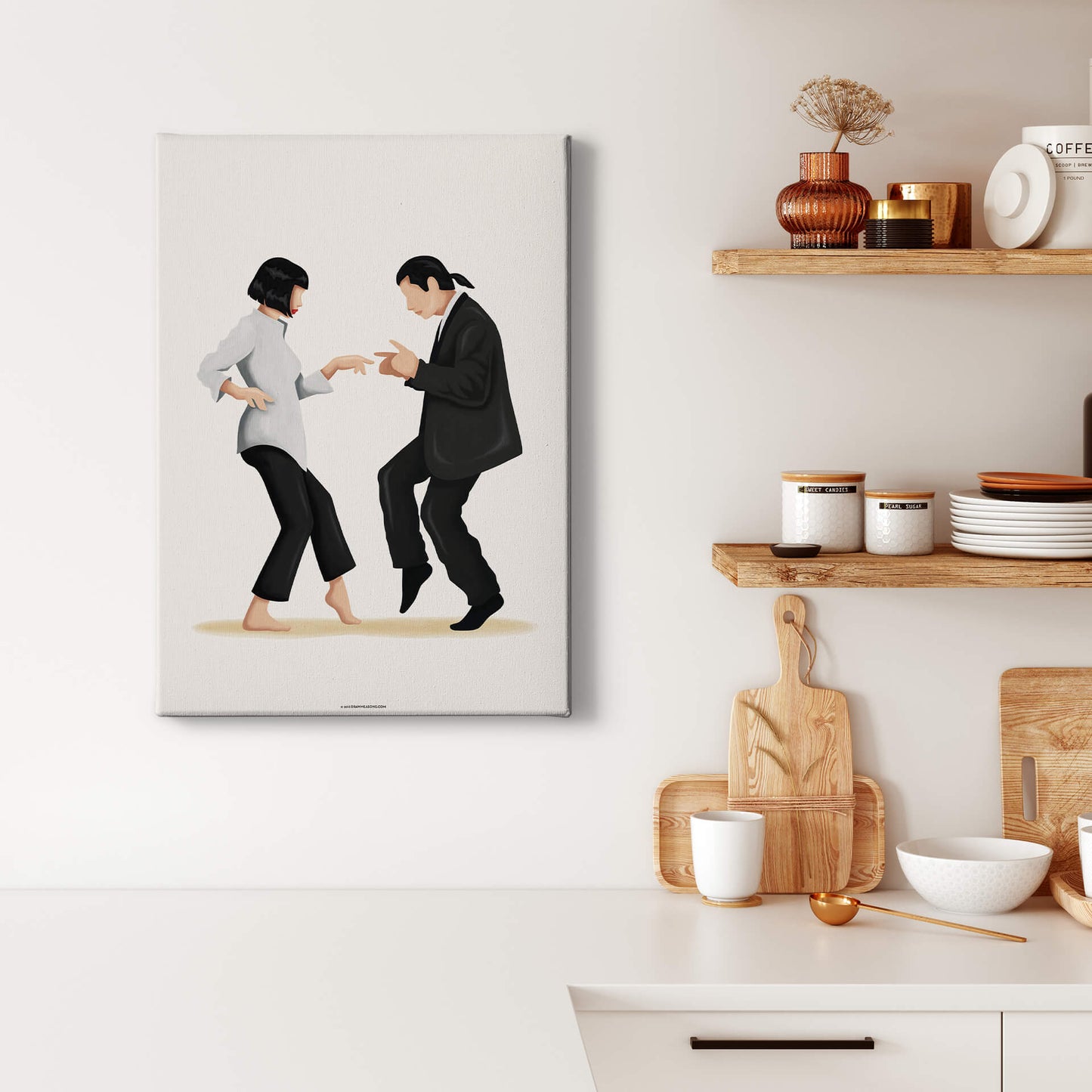 Menschen Leinwandbild Weiß Schwarz 50x70 DD123184 Keilrahmen Wandbild Leinwand