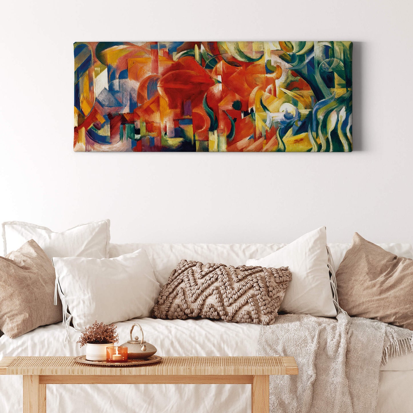 Abstrakte Kunst Leinwandbild Bunt 100x40 DD123241 Wandbild Leinwand Malerei