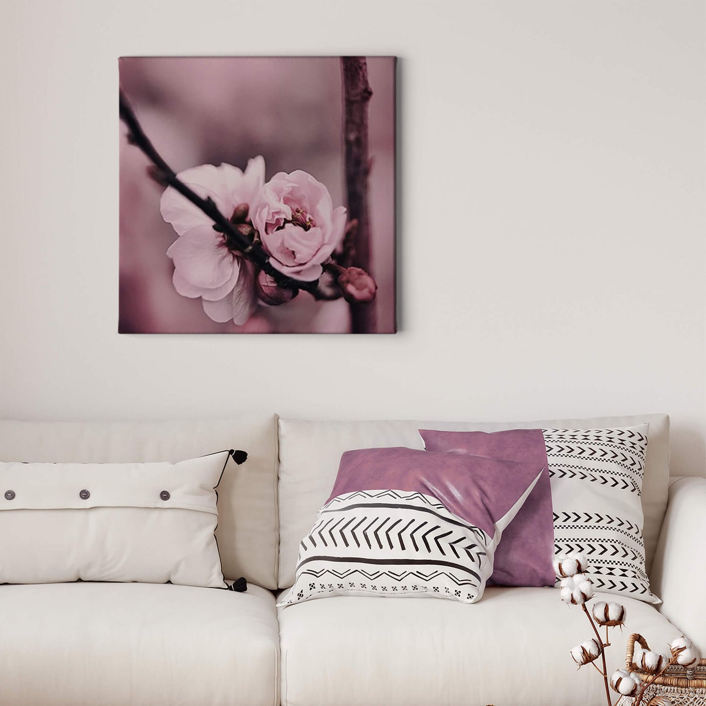 Blume Leinwandbild Rosa 50x50 DD123259 Keilrahmenbild Wandbild Leinwand