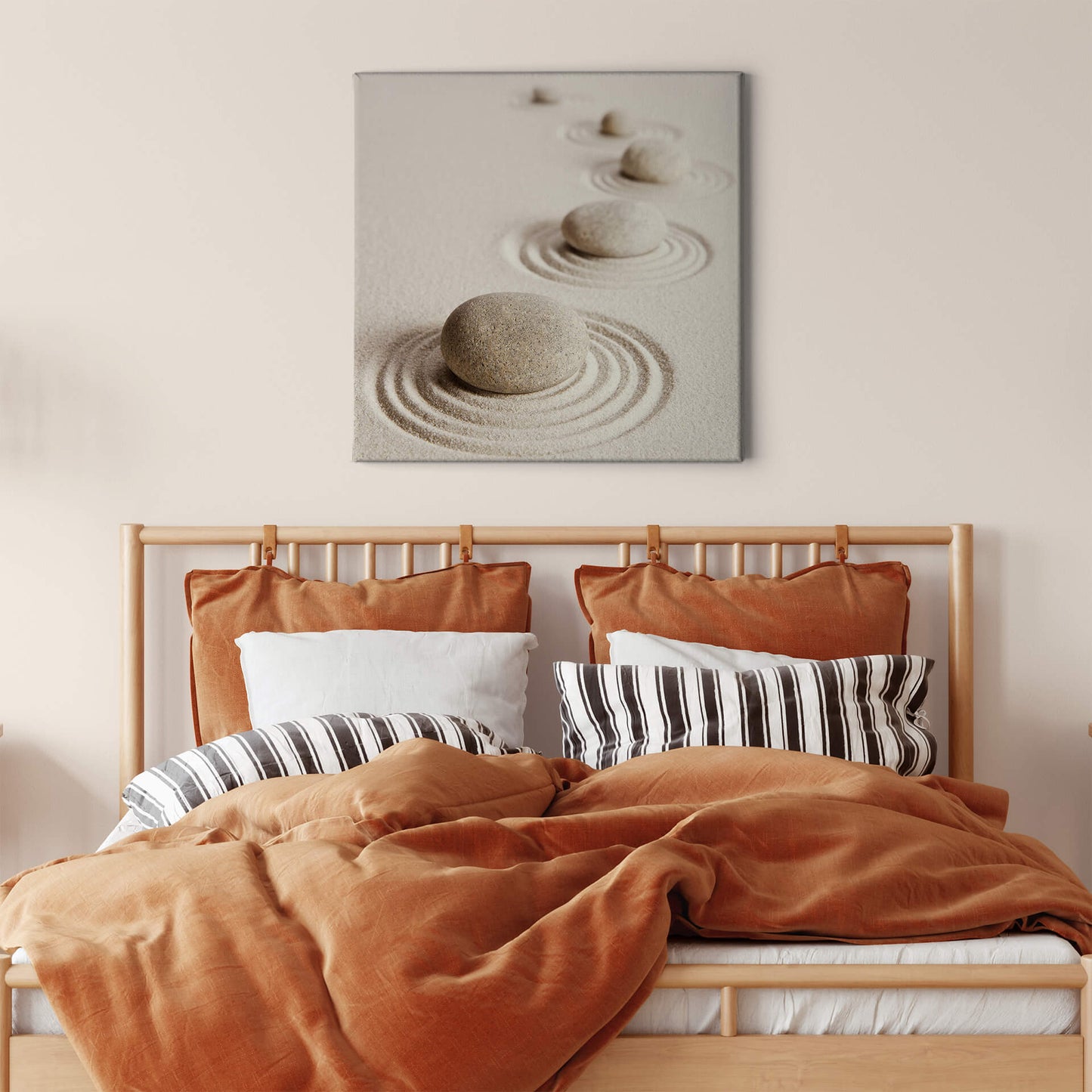 Leinwandbild Stein Beige Braun 50x50 DD123271 Keilrahmenbild Wandbild Leinwand