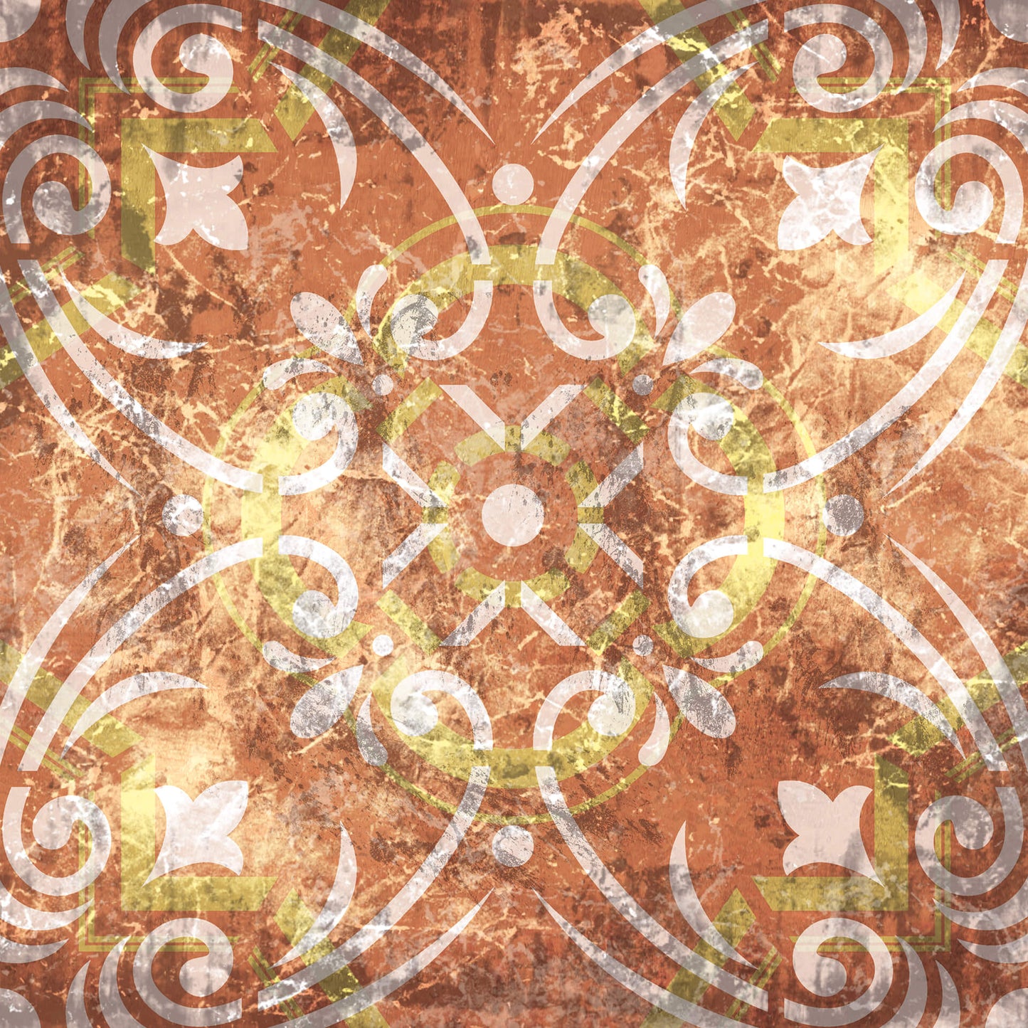 Leinwandbild Geometrisch Orange Gelb Grau 50x50 DD123306 Keilrahmenbild Wandbild