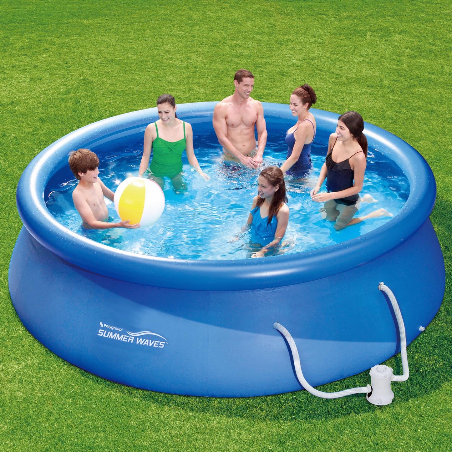 Summer Waves Fast Set Quick Up Pool 366x91cm Swimming Pool Familien Schwimmbad