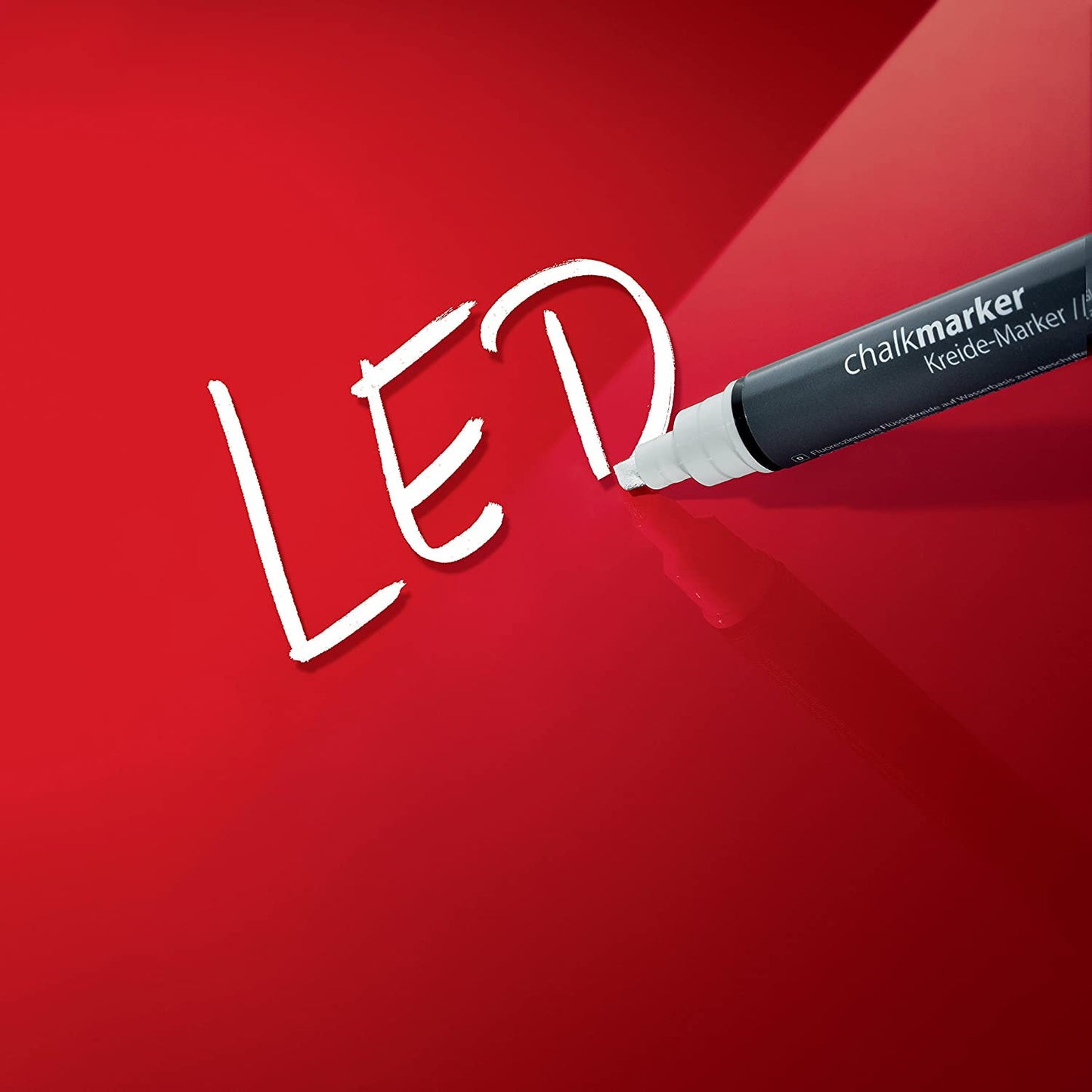Sigel GL402 Glas Magnetboard LED Beleuchtung 48x48 Magnettafel Magnet Tafel rot