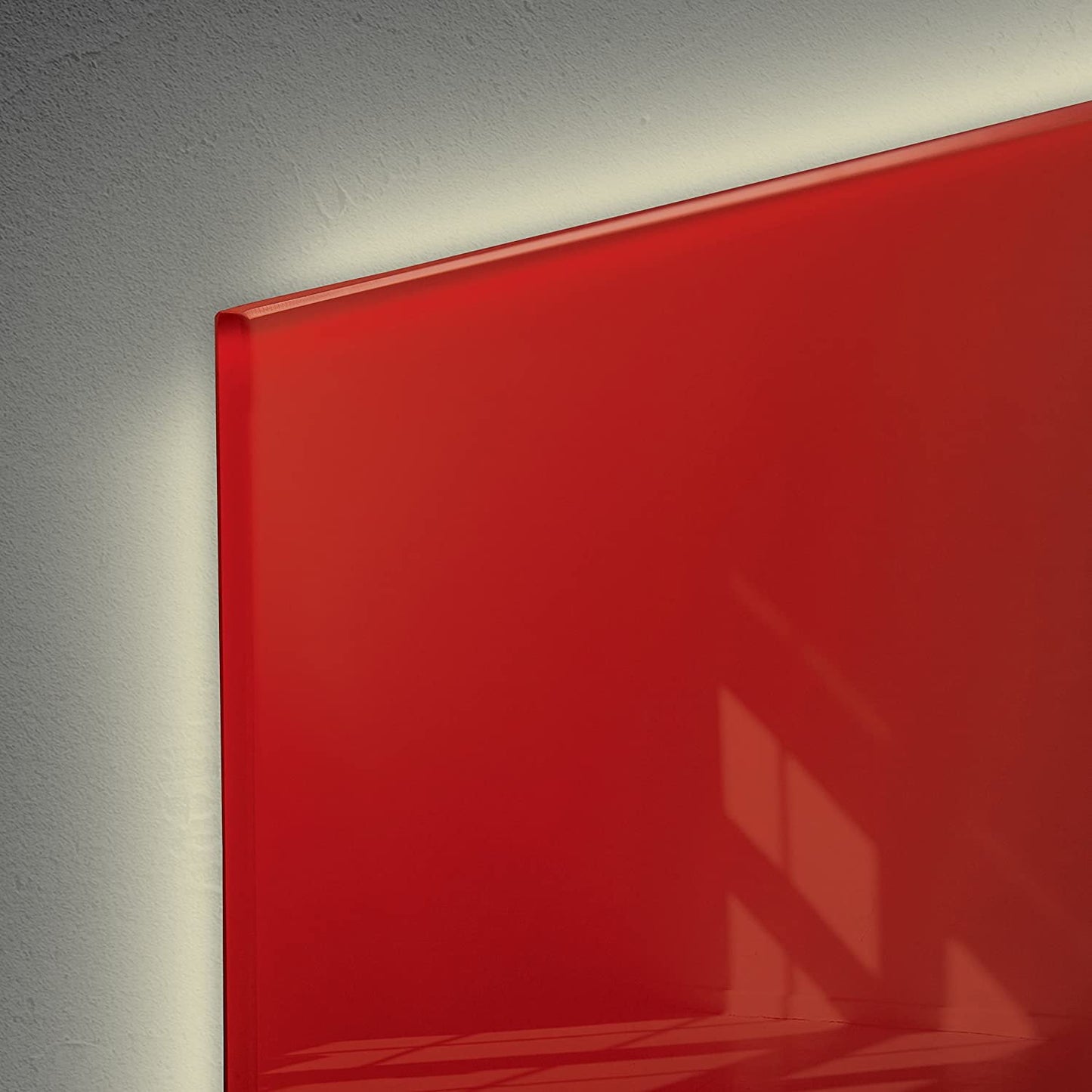 Sigel GL402 Glas Magnetboard LED Beleuchtung 48x48 Magnettafel Magnet Tafel rot