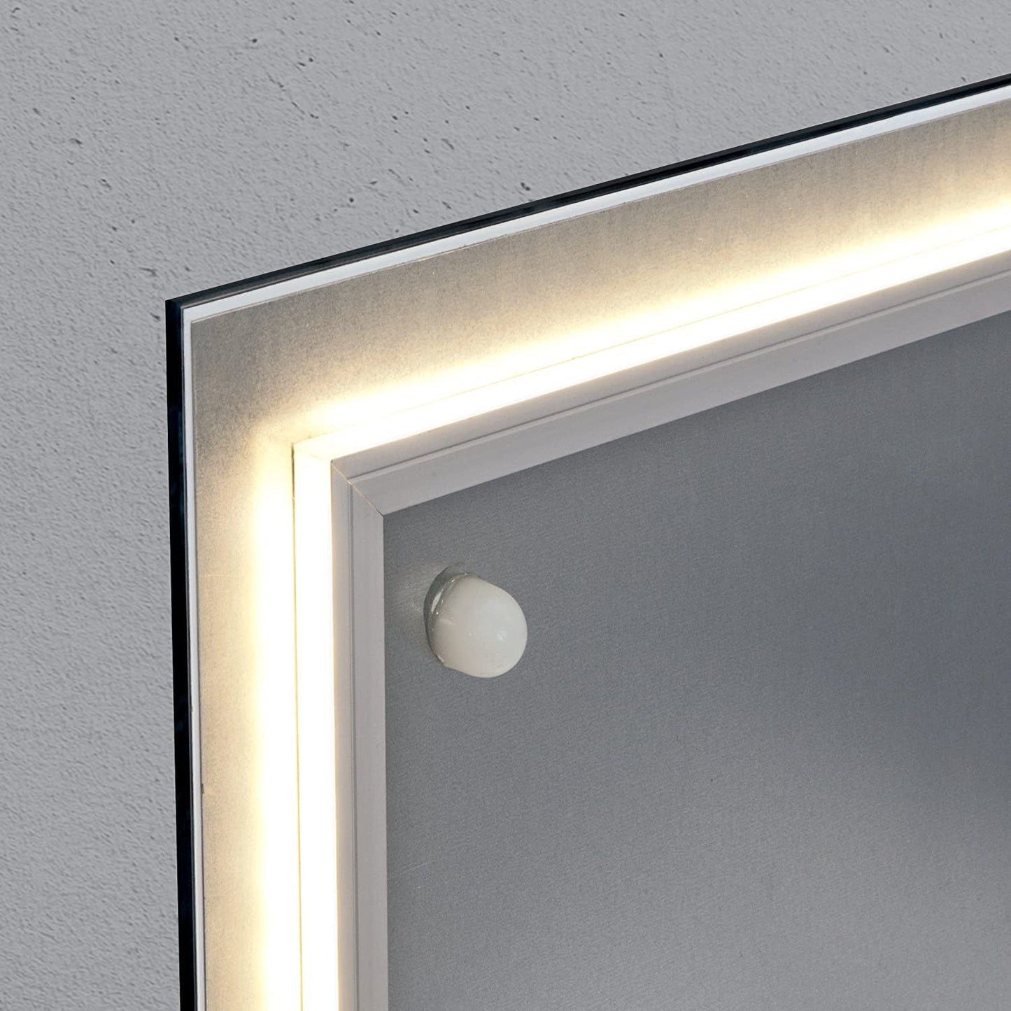 Sigel GL403 Glas Magnetboard LED Beleuchtung 48x48 Sichtbeton Magnettafel Board