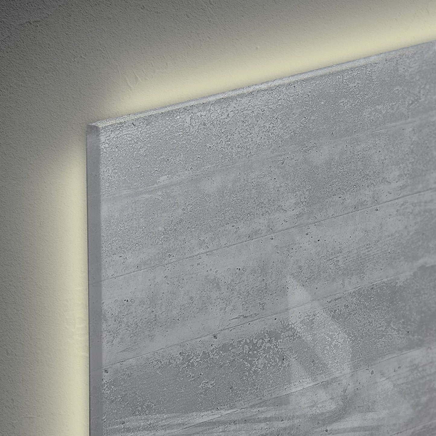 Sigel GL403 Glas Magnetboard LED Beleuchtung 48x48 Sichtbeton Magnettafel Board