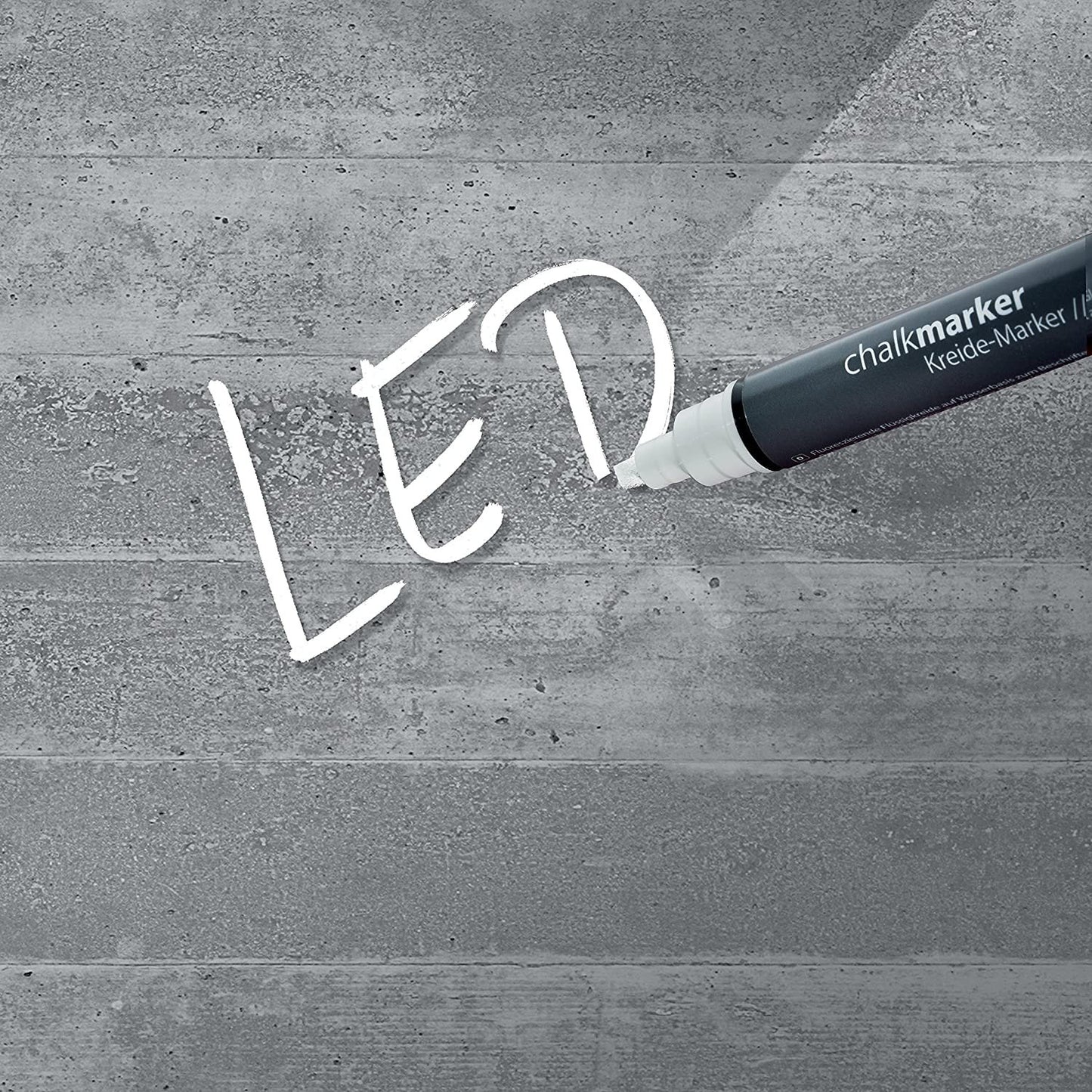 Sigel GL403 Glas Magnetboard LED Beleuchtung 48x48 Sichtbeton Magnettafel Board