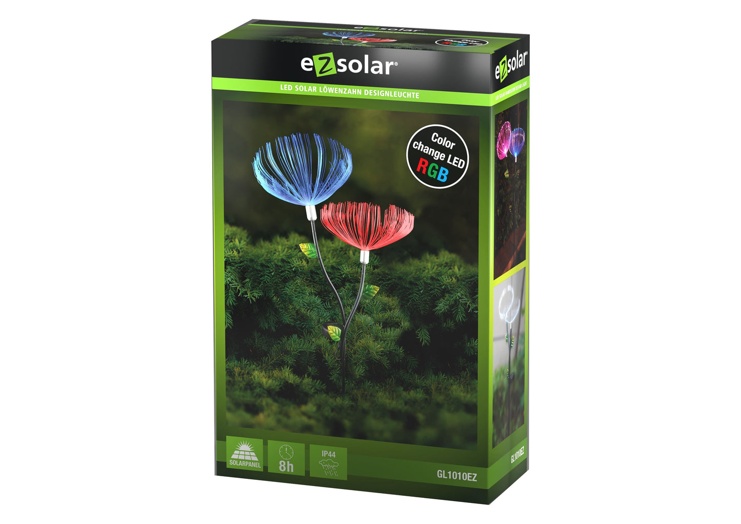 LED Solar Gartenstecker 98cm Löwenzahn farbwechsel Solarlampe Garten Lampe