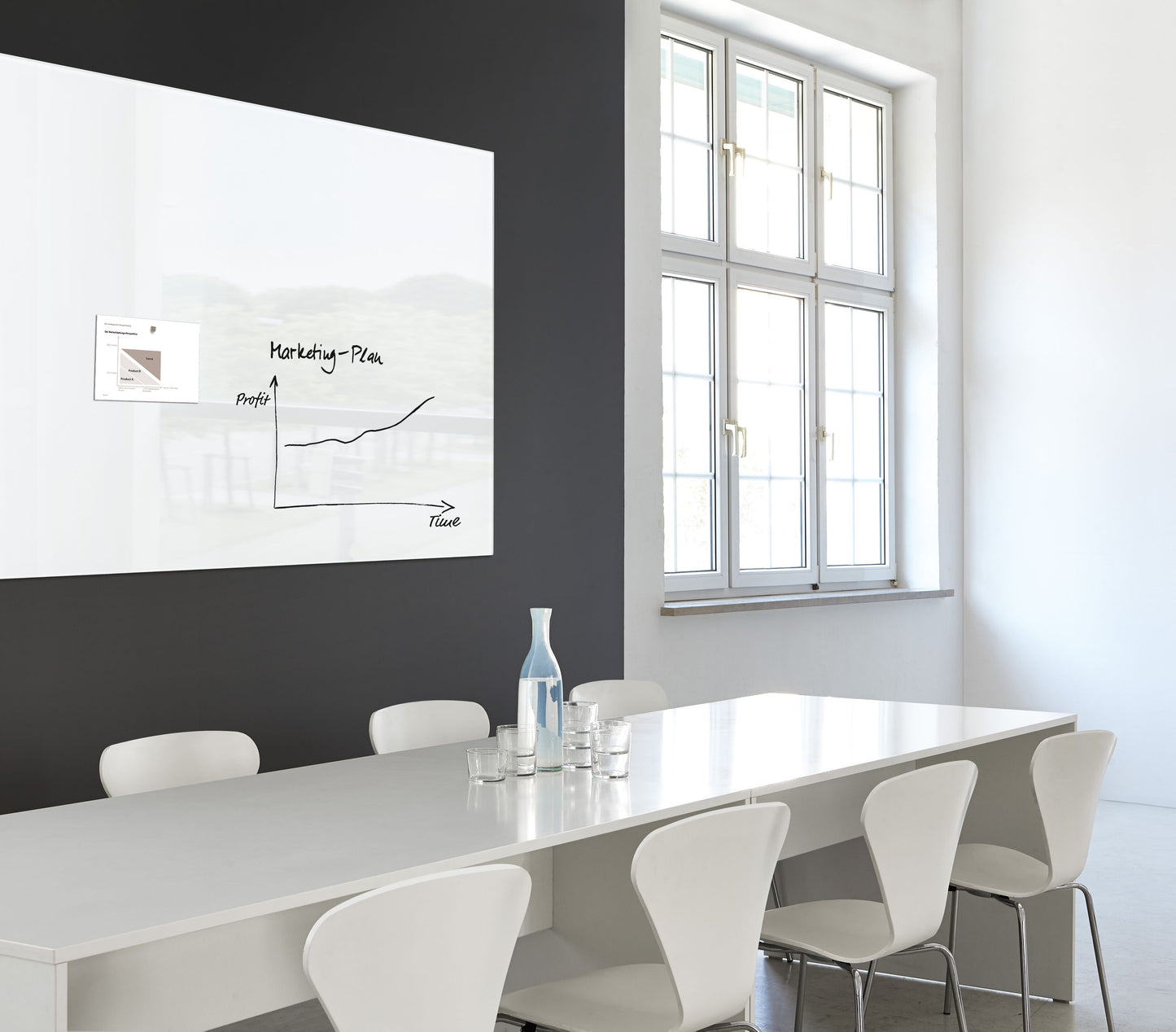 Sigel Glas Magnetboard Artverum 150x100 cm Magnet Tafel Whiteboard Board weiß