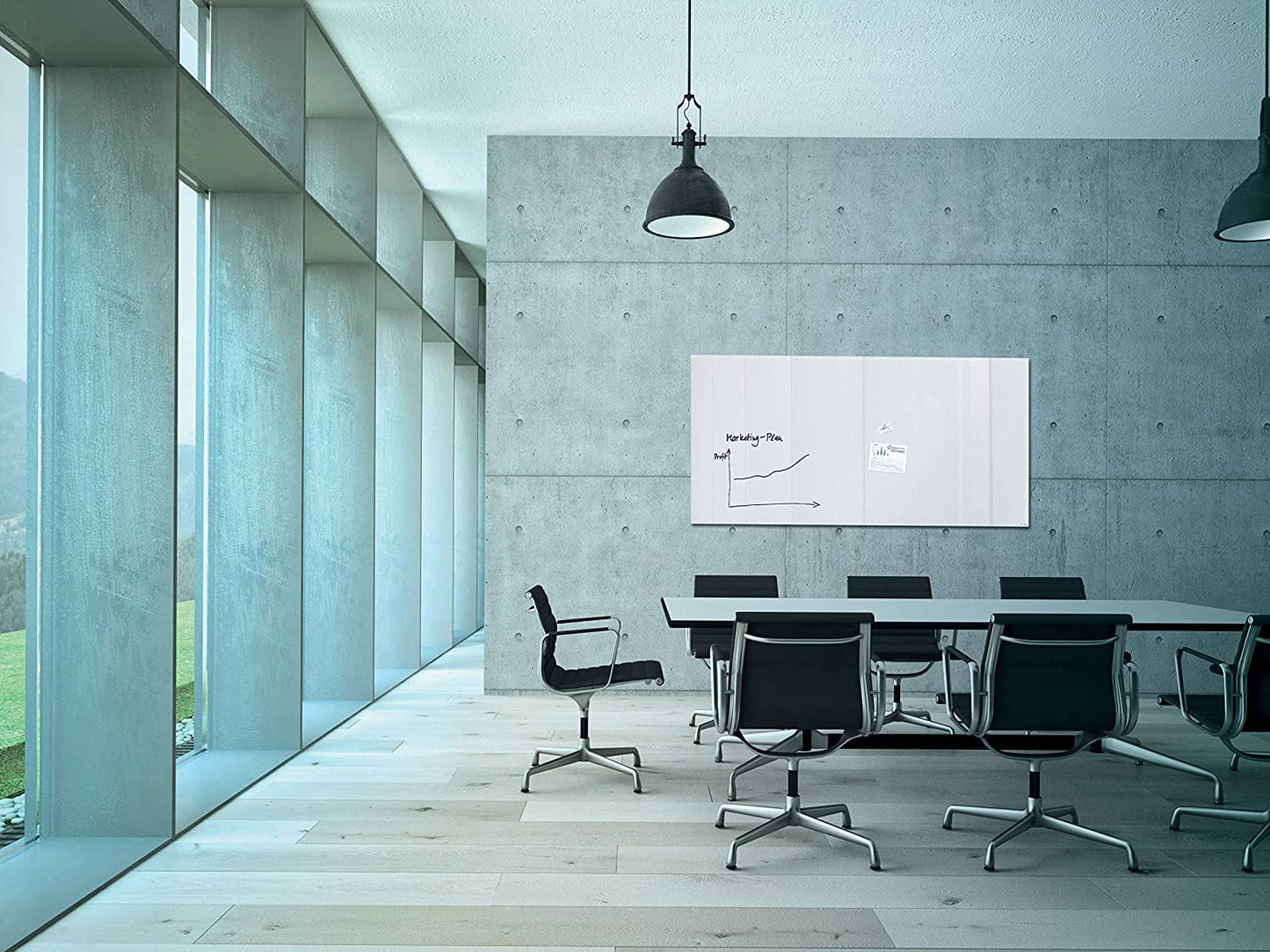 Sigel GL225 Glas Whiteboard Artverum super-weiß 200x100 cm Magnettafel Board