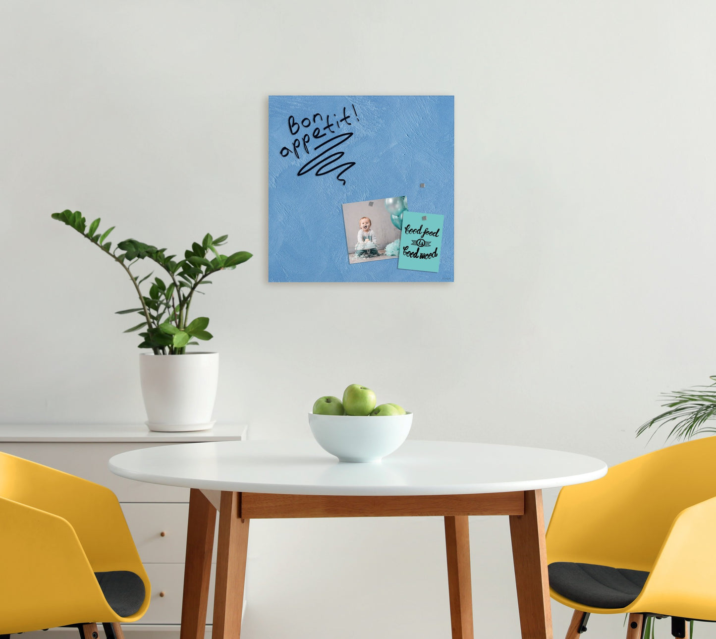 Sigel GL294 Glas Magnettafel Artverum Blue 48x48 hellblau Magnetboard Tafel Memo