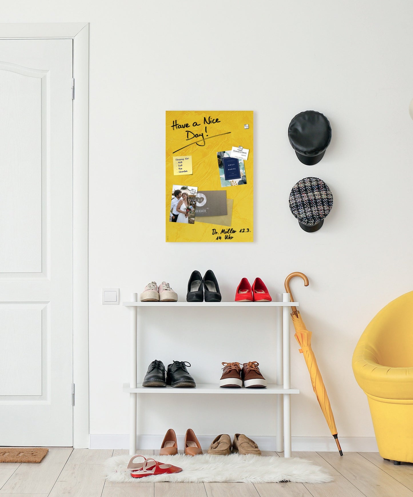 Sigel GL393 Glas Magnettafel Artverum Yellow 60x40cm gelb Magnetboard Tafel Memo