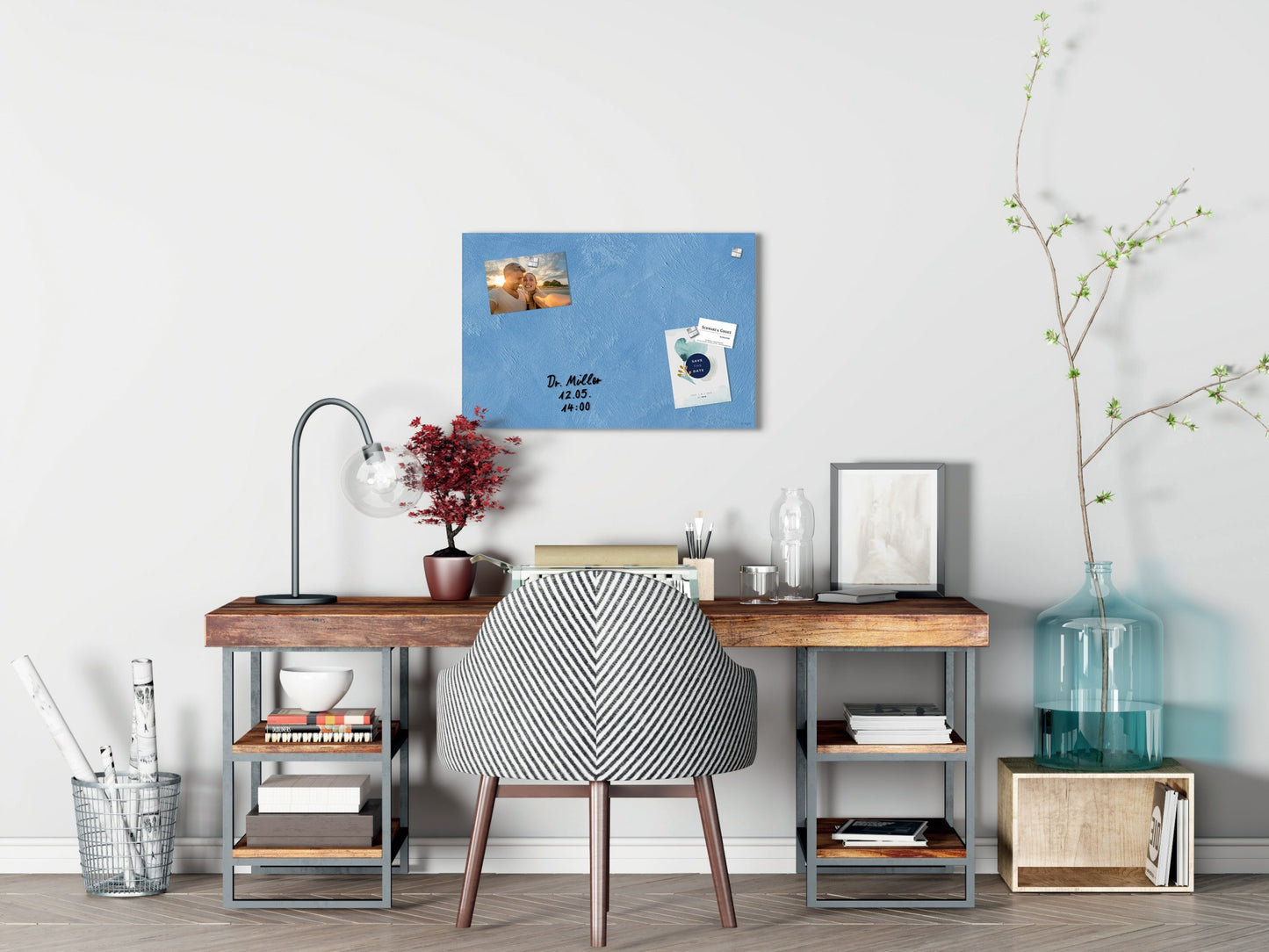 Sigel GL394 Glas Magnettafel Artverum Blue 60x40 hellblau Magnetboard Board Memo