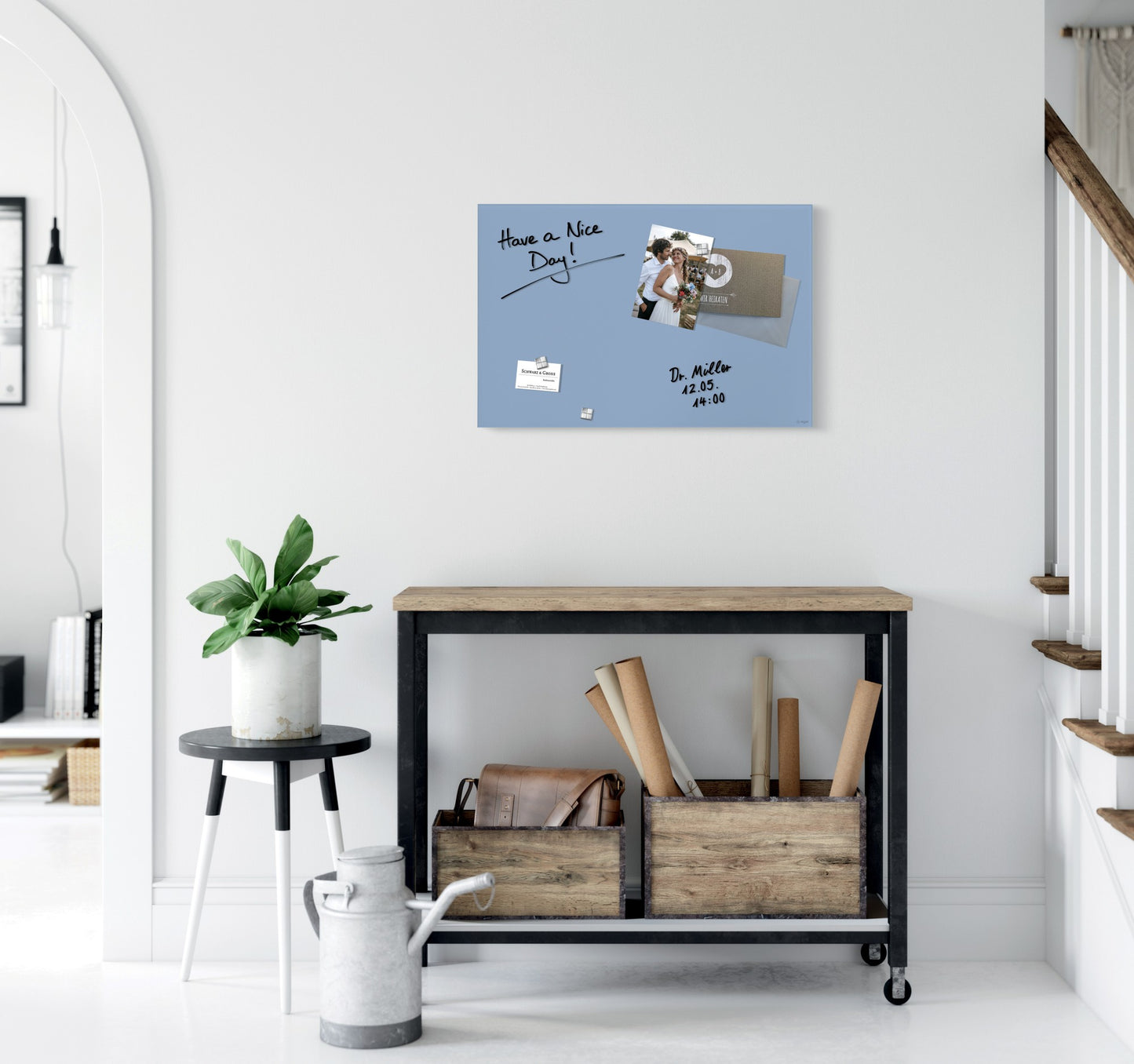 Sigel GL513 Glas Magnettafel Artverum 60x40 pastellblau Magnetboard Board Tafel