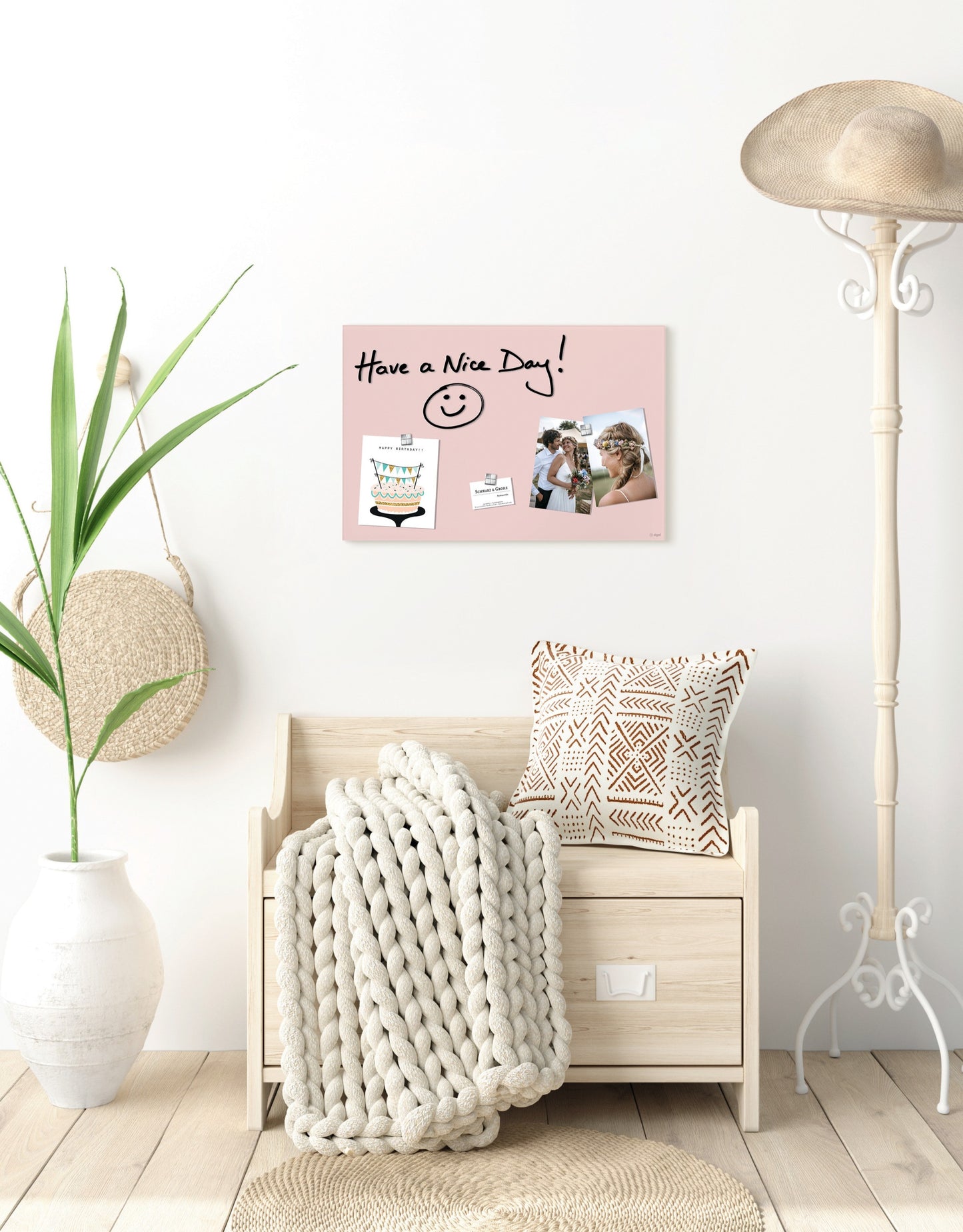 Sigel GL514 Glas Magnettafel Artverum 60x40 rosé Magnetboard Board Tafel Memo