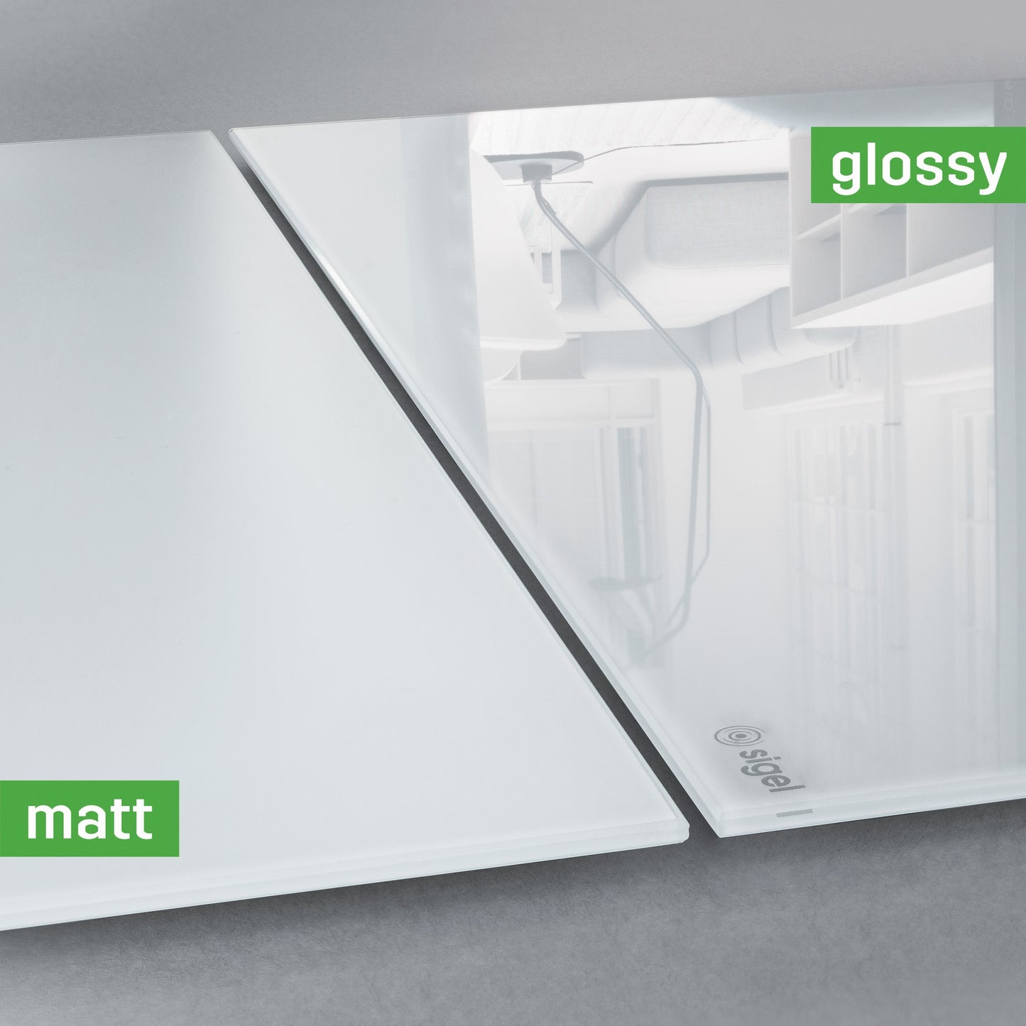Sigel GL516 Glas Magnettafel Artverum 60x40 hellgrau Magnetboard BoardTafel Memo