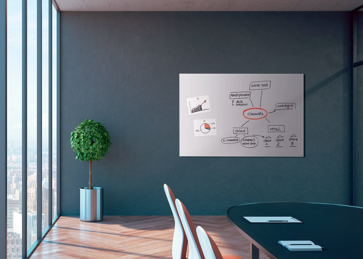 SIGEL GL520 Glas Whiteboard Artverum 150x100cm weiß matt Magnettafel