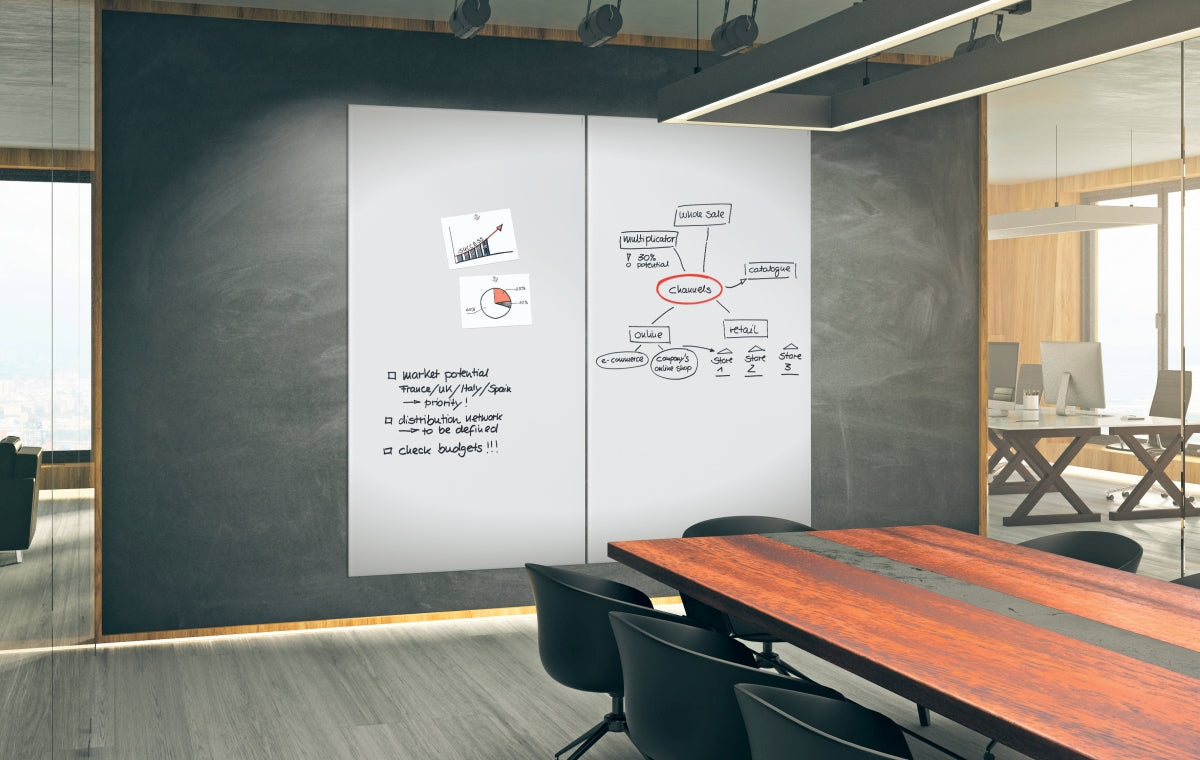 SIGEL GL525 Glas Whiteboard Artverum 200x100cm weiß matt Magnettafel