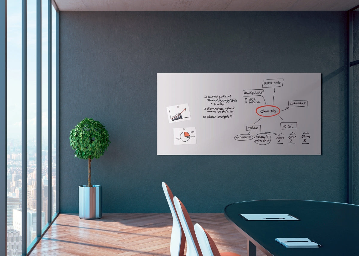 SIGEL GL525 Glas Whiteboard Artverum 200x100cm weiß matt Magnettafel