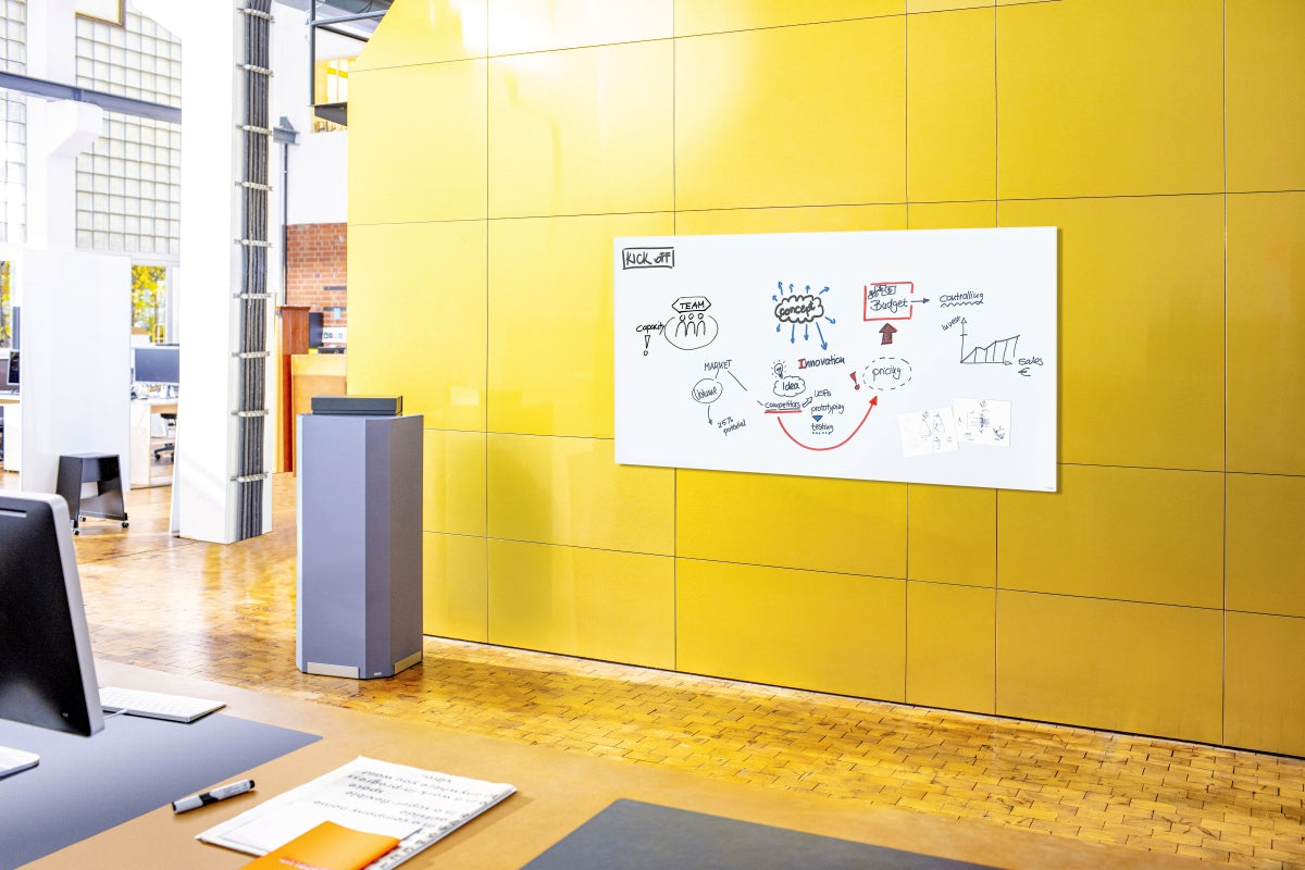 SIGEL GL525 Glas Whiteboard Artverum 200x100cm weiß matt Magnettafel
