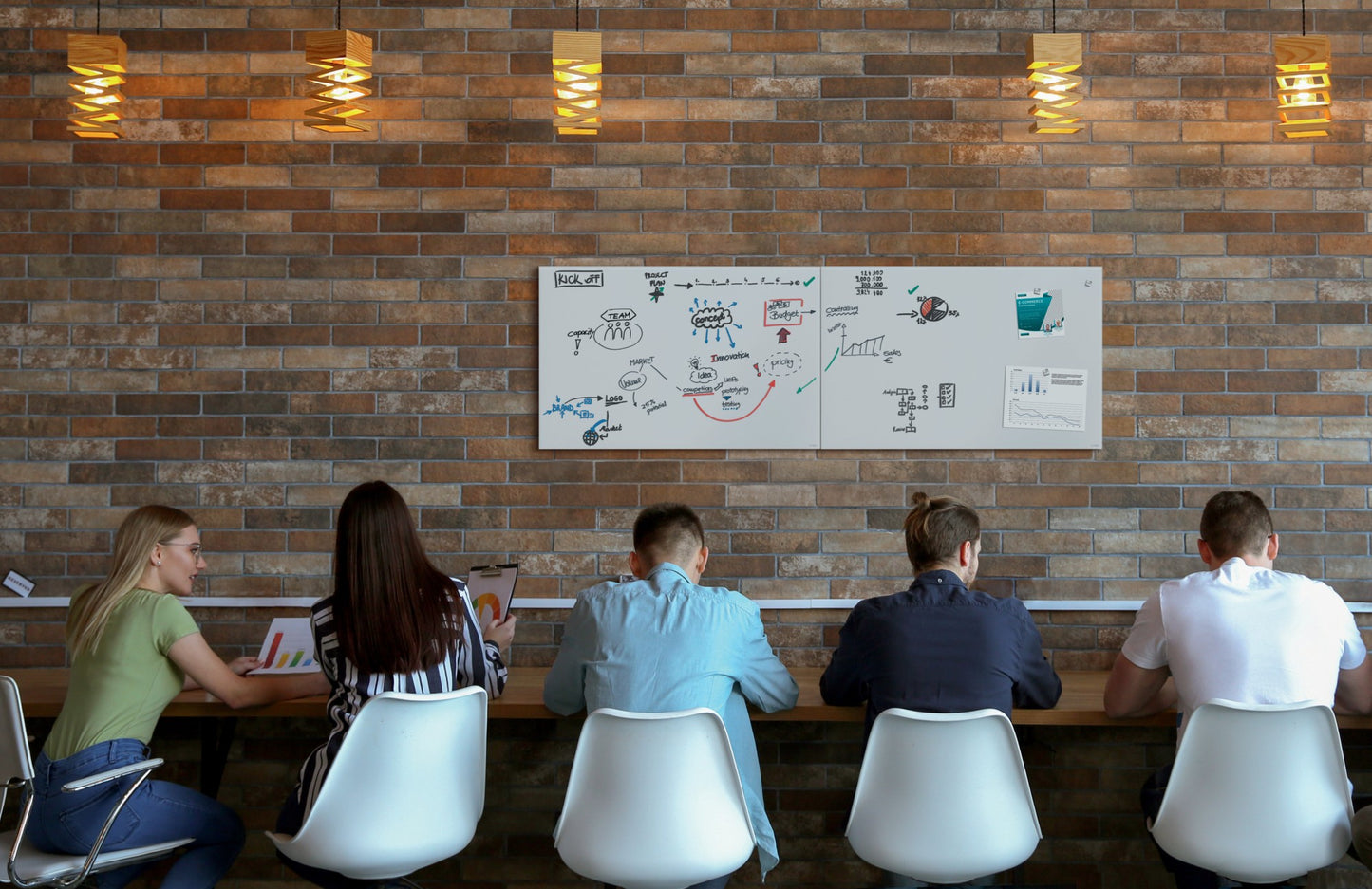 Sigel GL541 Glas-Whiteboard Artverum 100x65 super-weiß Magnetboard Board Tafel