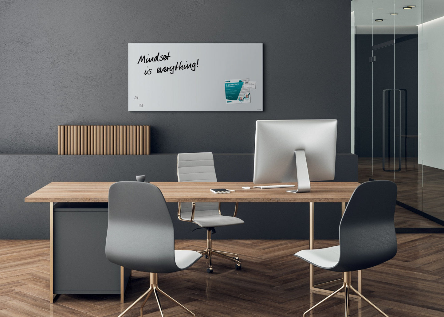 Sigel GL546 Glas Magnettafel Artverum 91x46 super-weiß Magnetboard Board Tafel