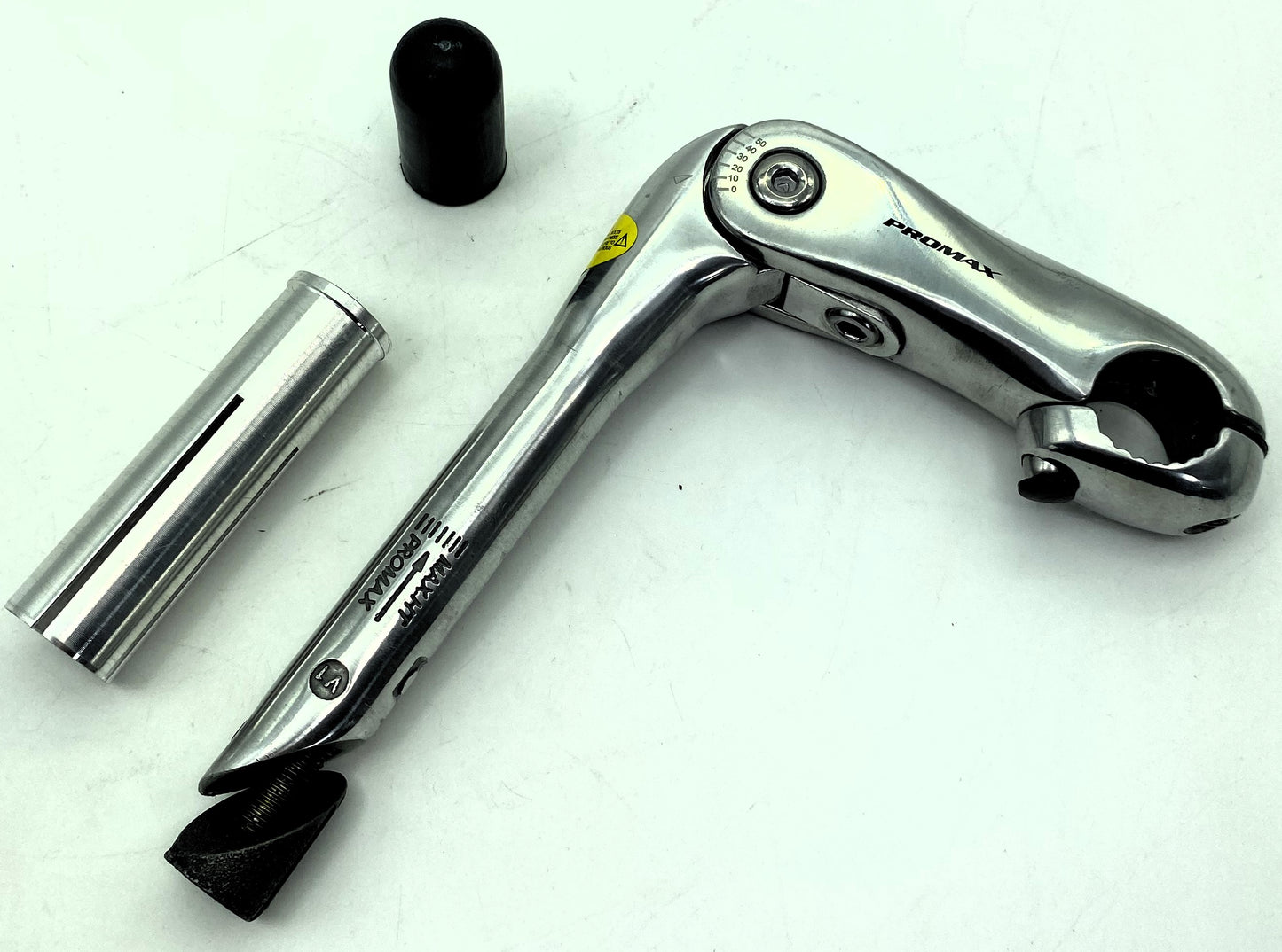 Promax Lenkervorbau 85x180mm Alu/Stahl für 1-1.1/8 Zoll silber, verstellbar