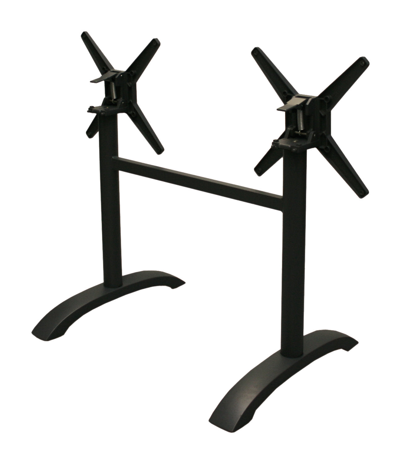 EASY 2+2 Tischgestell (Rohr/ Rund) schwarz Bistro Gastro Tisch Beine Gestell