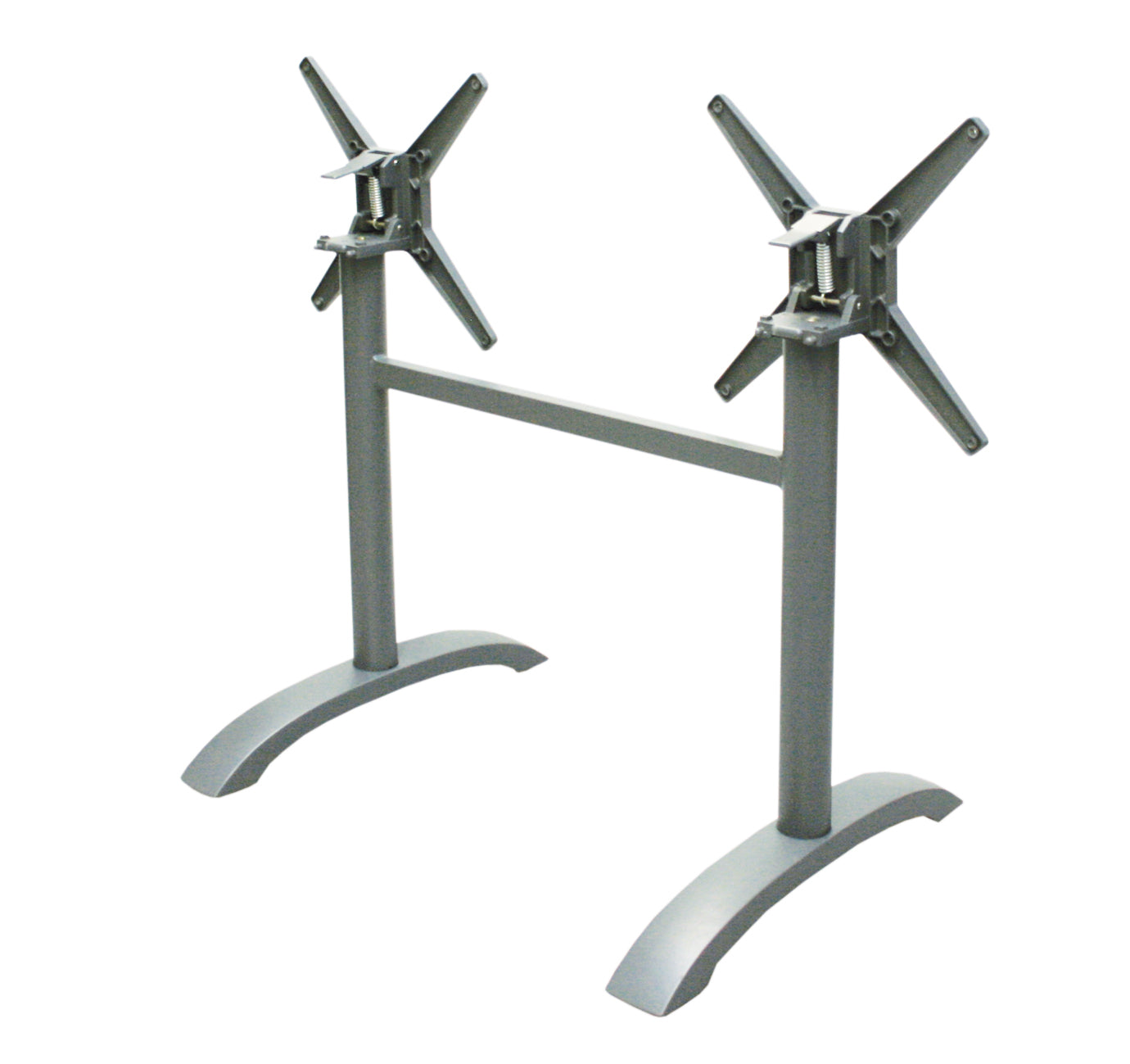 EASY 2+2 Tischgestell (Rohr/ Rund) silber Bistro Gastro Tisch Beine Gestell