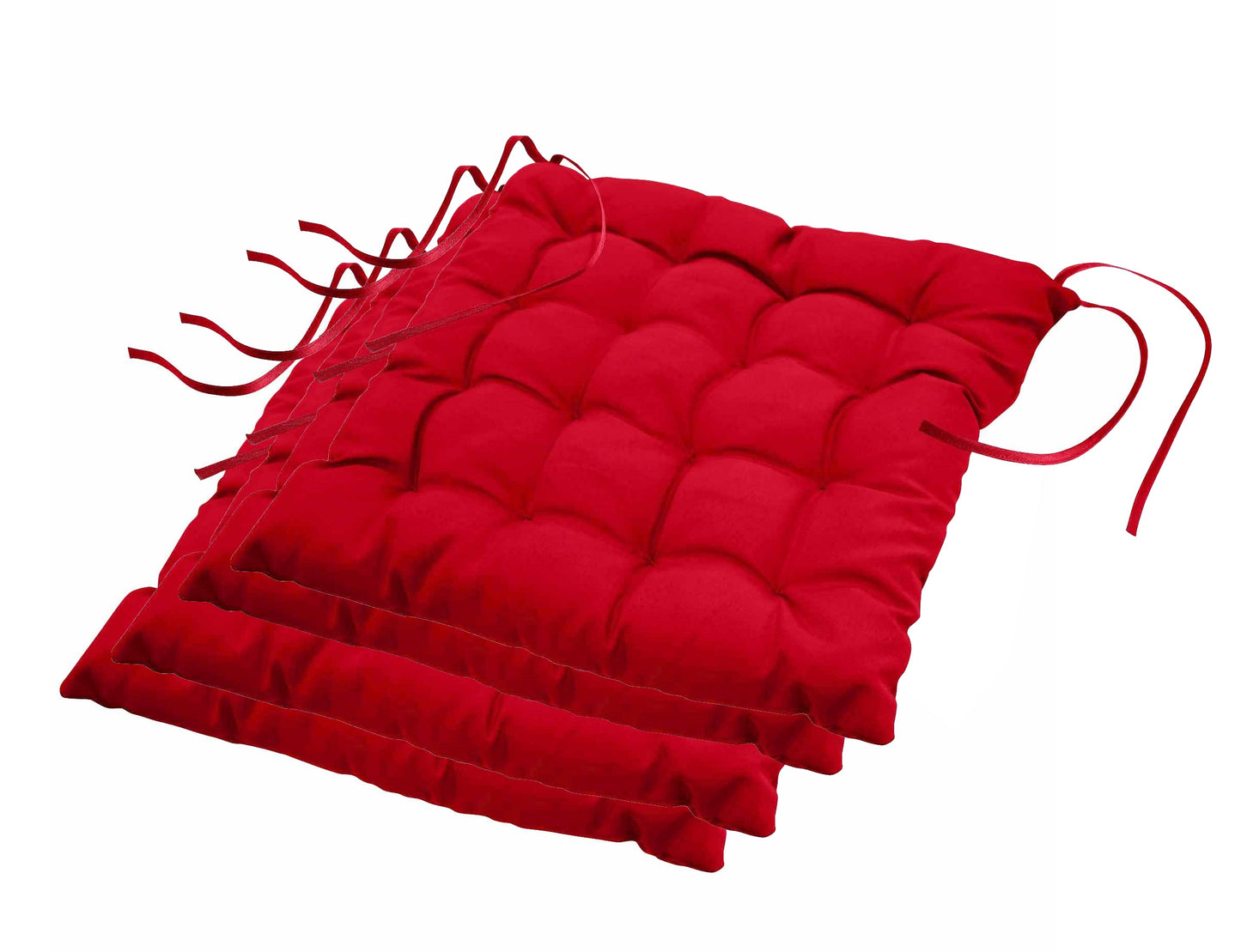 Stuhlkissen 4er Set Sitzkissen 40x40 Sitzpolster Garten Kissen Polster Auflage