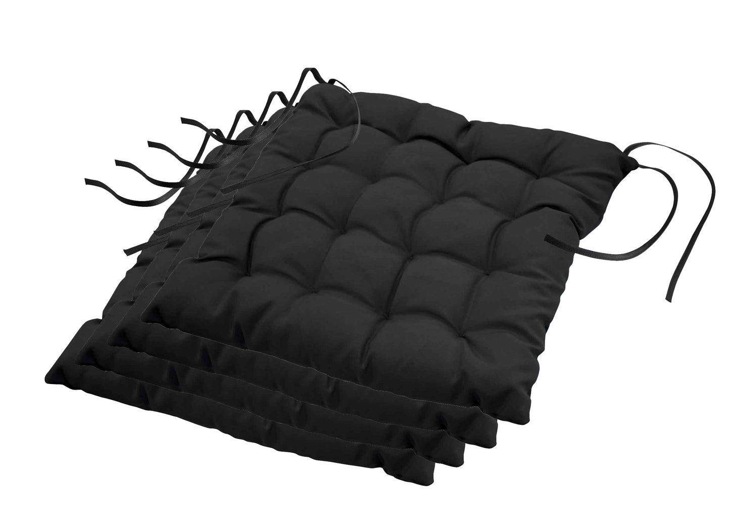 Stuhlkissen 4er Set Sitzkissen 40x40 Sitzpolster Garten Kissen Polster Auflage