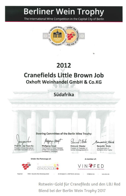 CRANEFIELDS Rotwein Little Brown Job Red Blend 2012 0,75 l Südarfika trocken