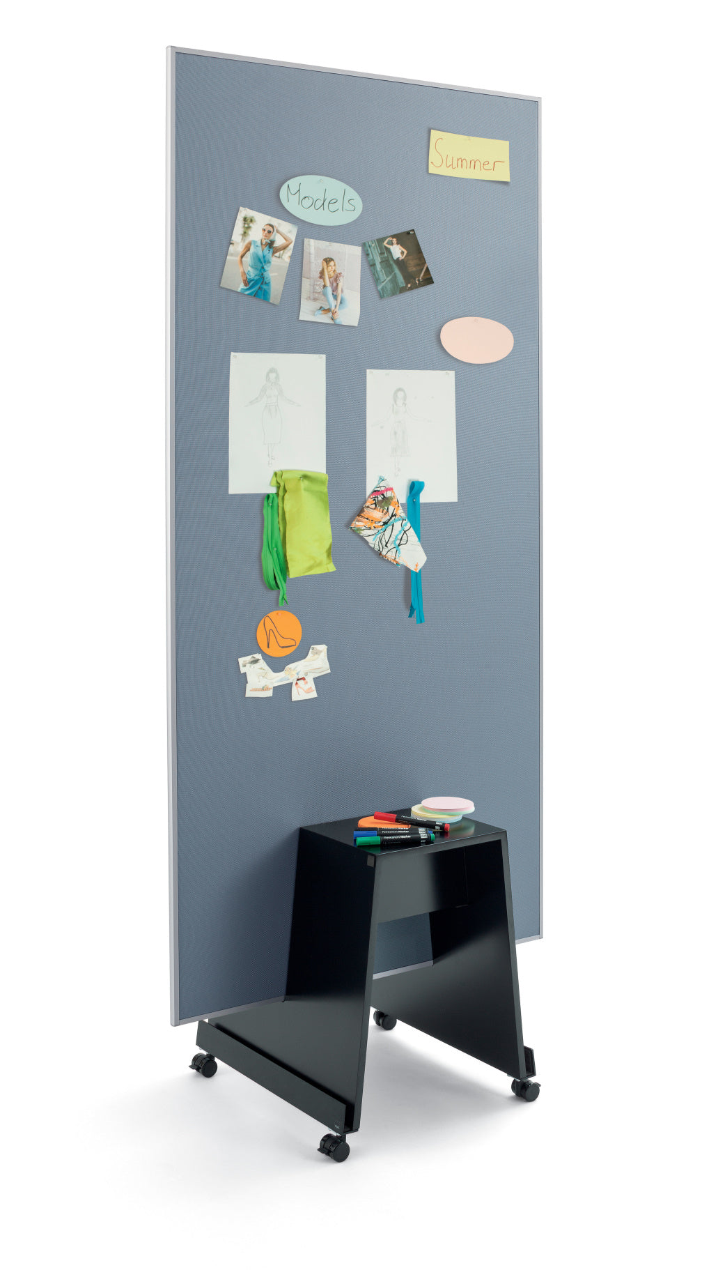 Sigel MU010 Agiles Pinnboard meet up grau 90x180cm Pinnwand Moderationstafel