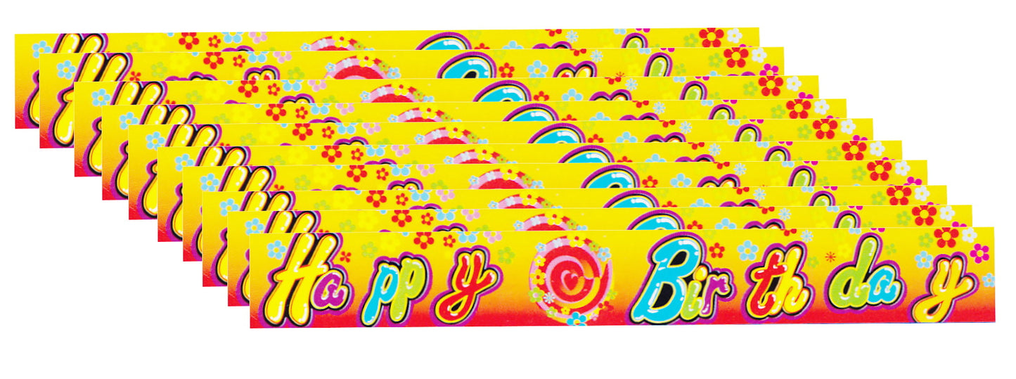 10x Girlande Happy Birthday Geburtstag Dekoration Banner Party Feier Banderole